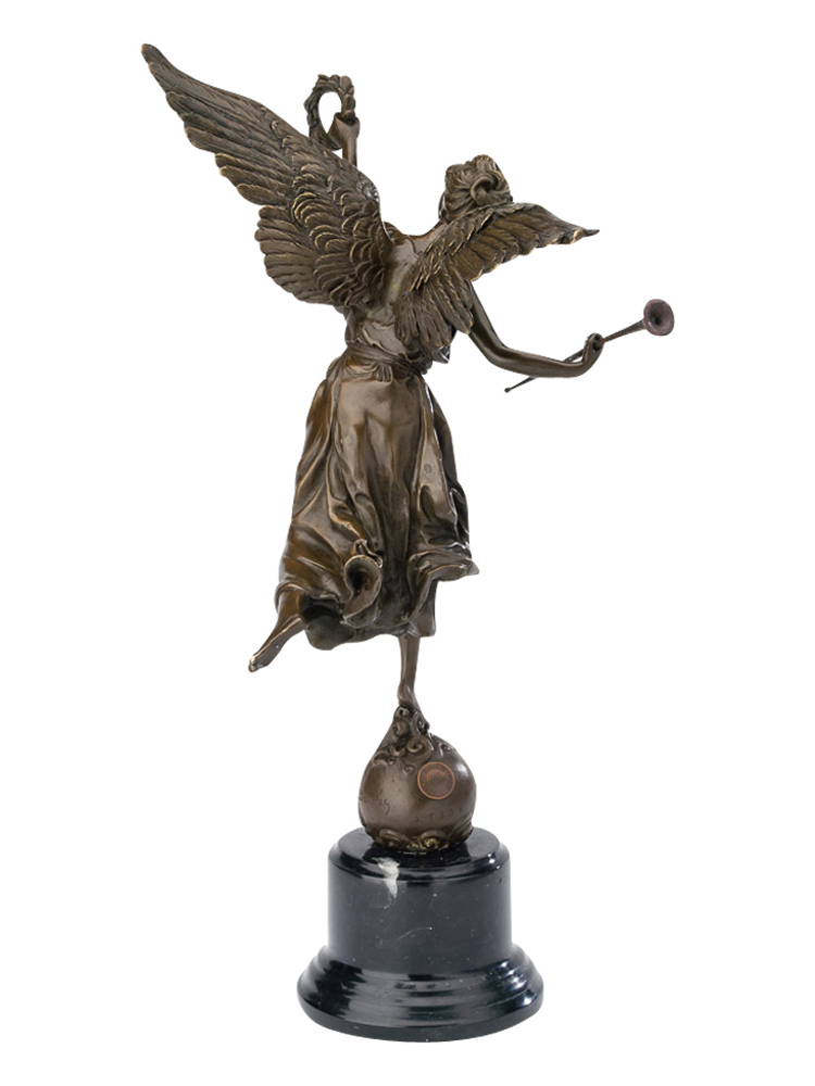 Bronzeskulptur 39cm winged victory Flügel Bronzefigur Bronze Antikstil sculpture