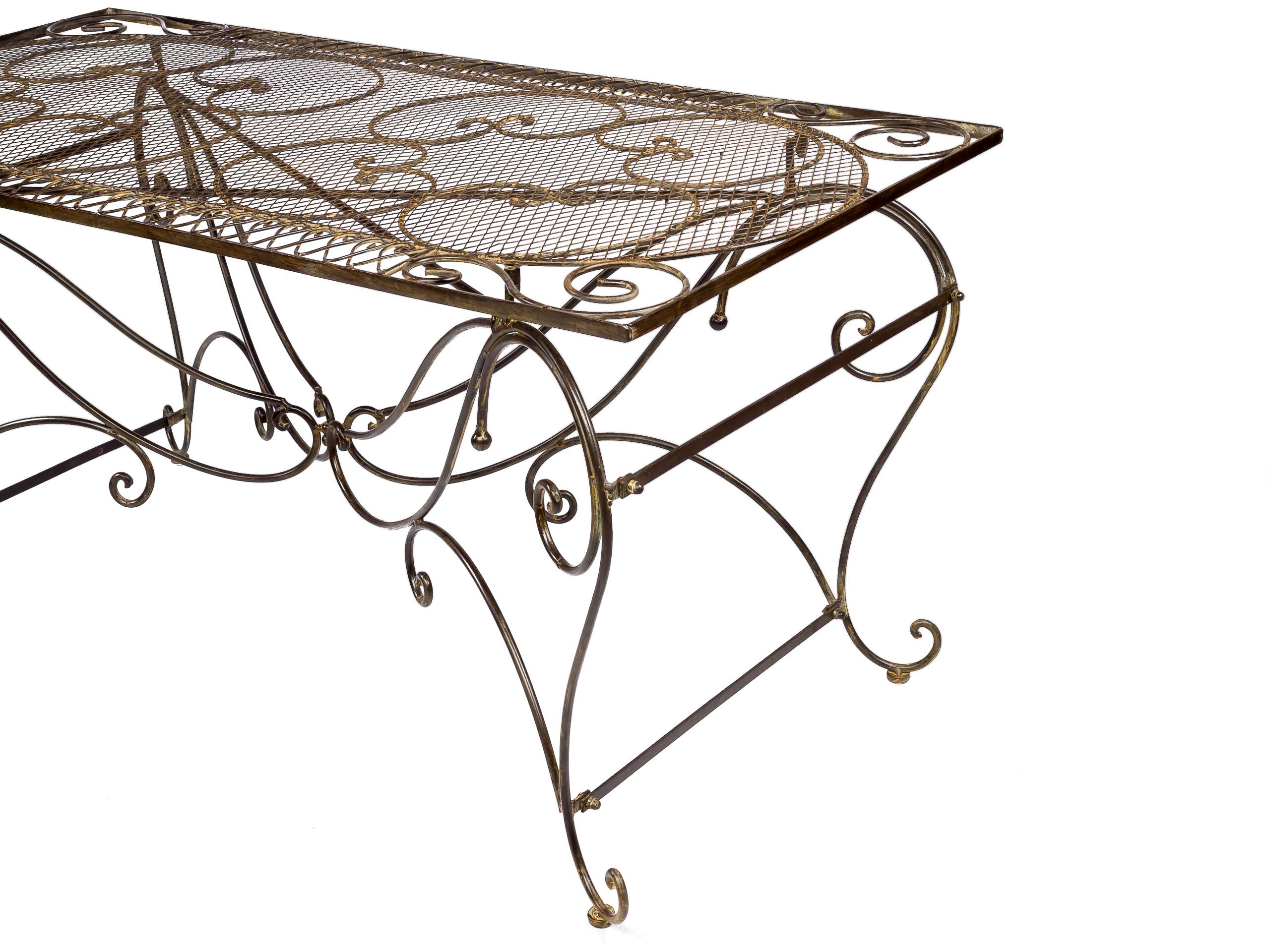 XXL Gartentisch + 4 Stühle Eisen Tisch Gartenmöbel antik Stil garden furniture