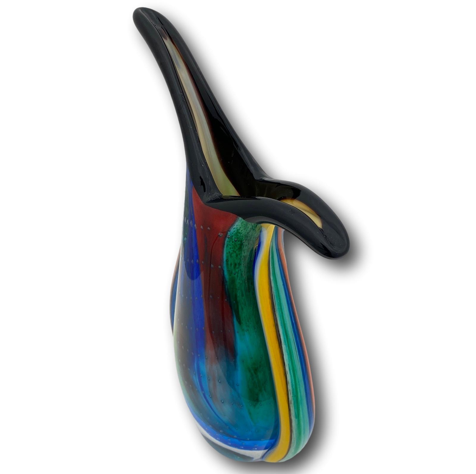 Glasvase Glas Vase im Italien Murano antik Stil Höhe 30cm 2kg schwere Tischvase