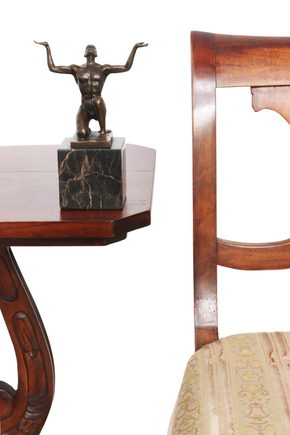 Skulptur Mann nackt Antik-Stil Bronzeskulptur Bronze Figur Statue 18cm