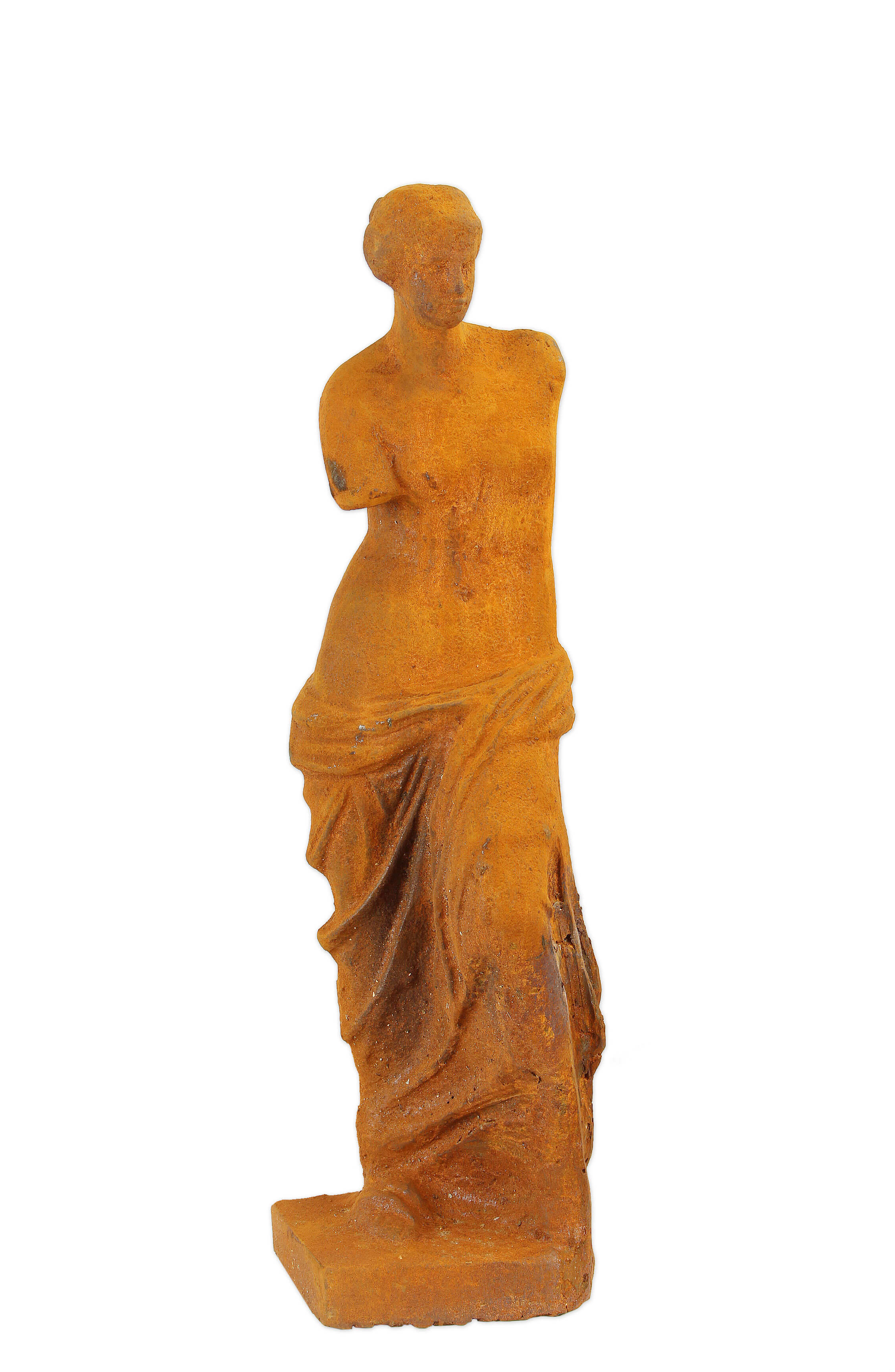 Een roestig gietijzeren beeldje van Venus replica retro ontwerp decoratie