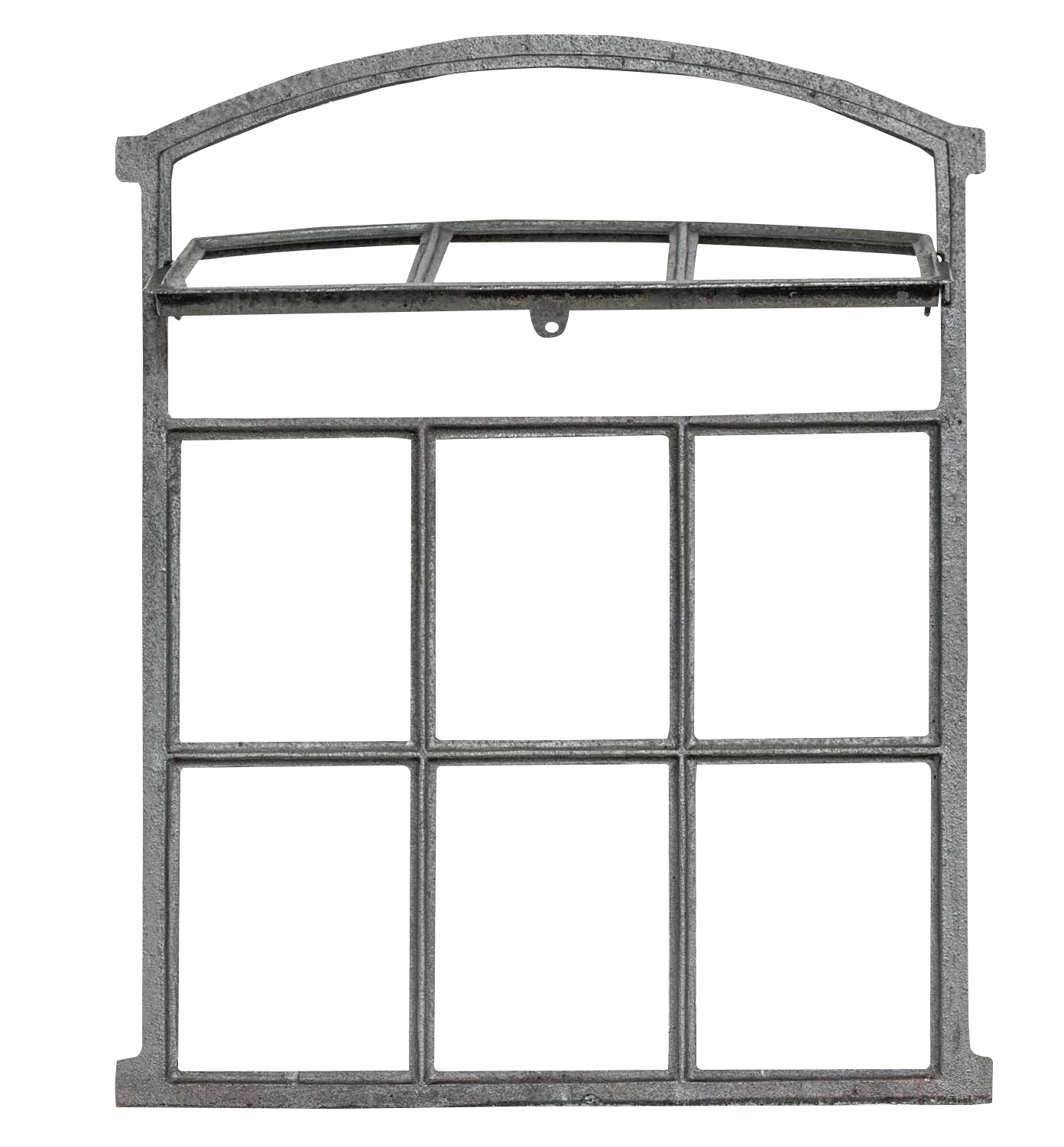 Fenster zum Öffnen grau Stallfenster Eisenfenster Eisen 71cm Antik-Stil (b2)