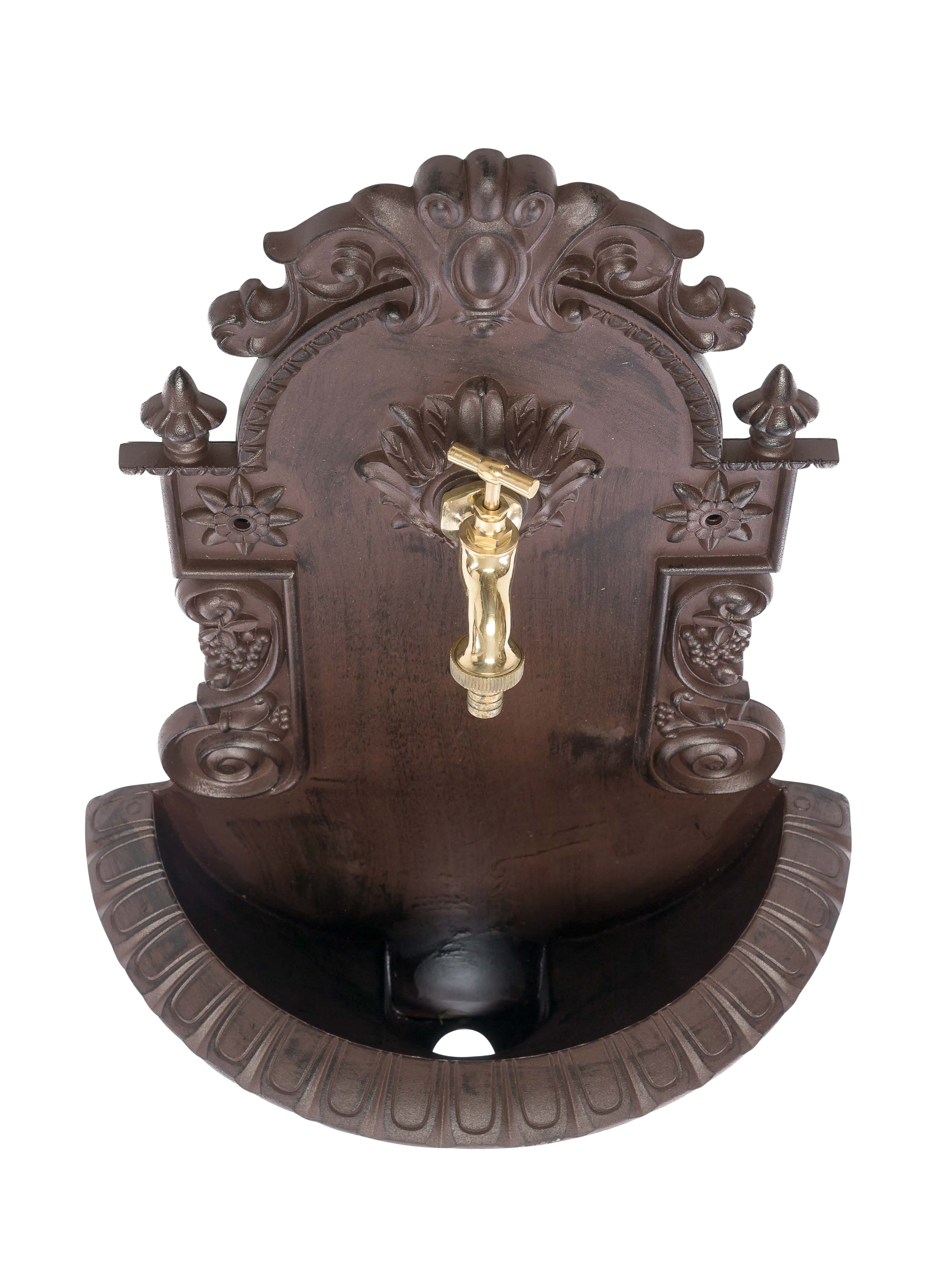 Waschbecken Wein Wandbrunnen Garten Aluminium Becken Antik-Stil