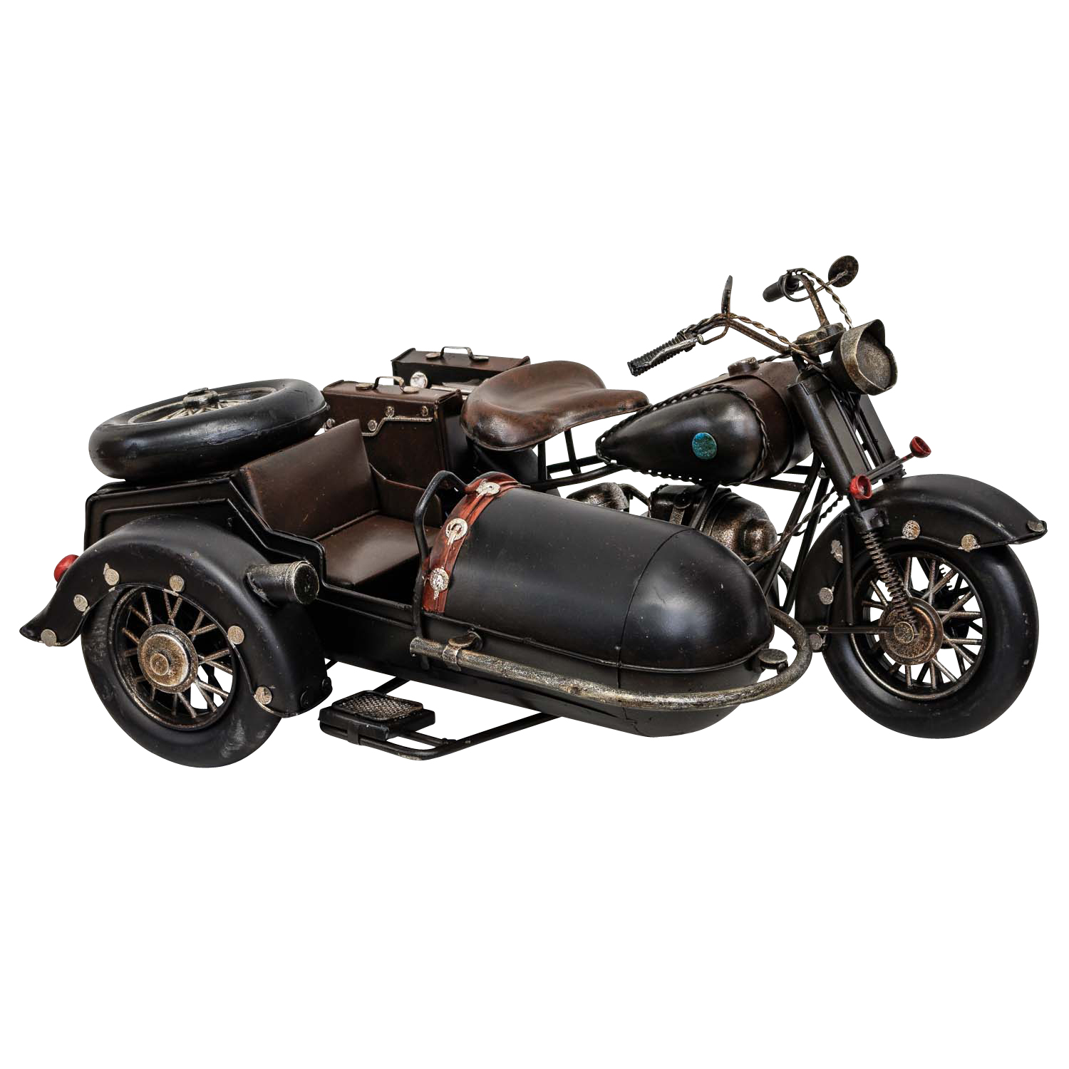 Modellmotorrad Nostalgie Blech Metall Motorrad Oldtimer Antik-Stil 35cm