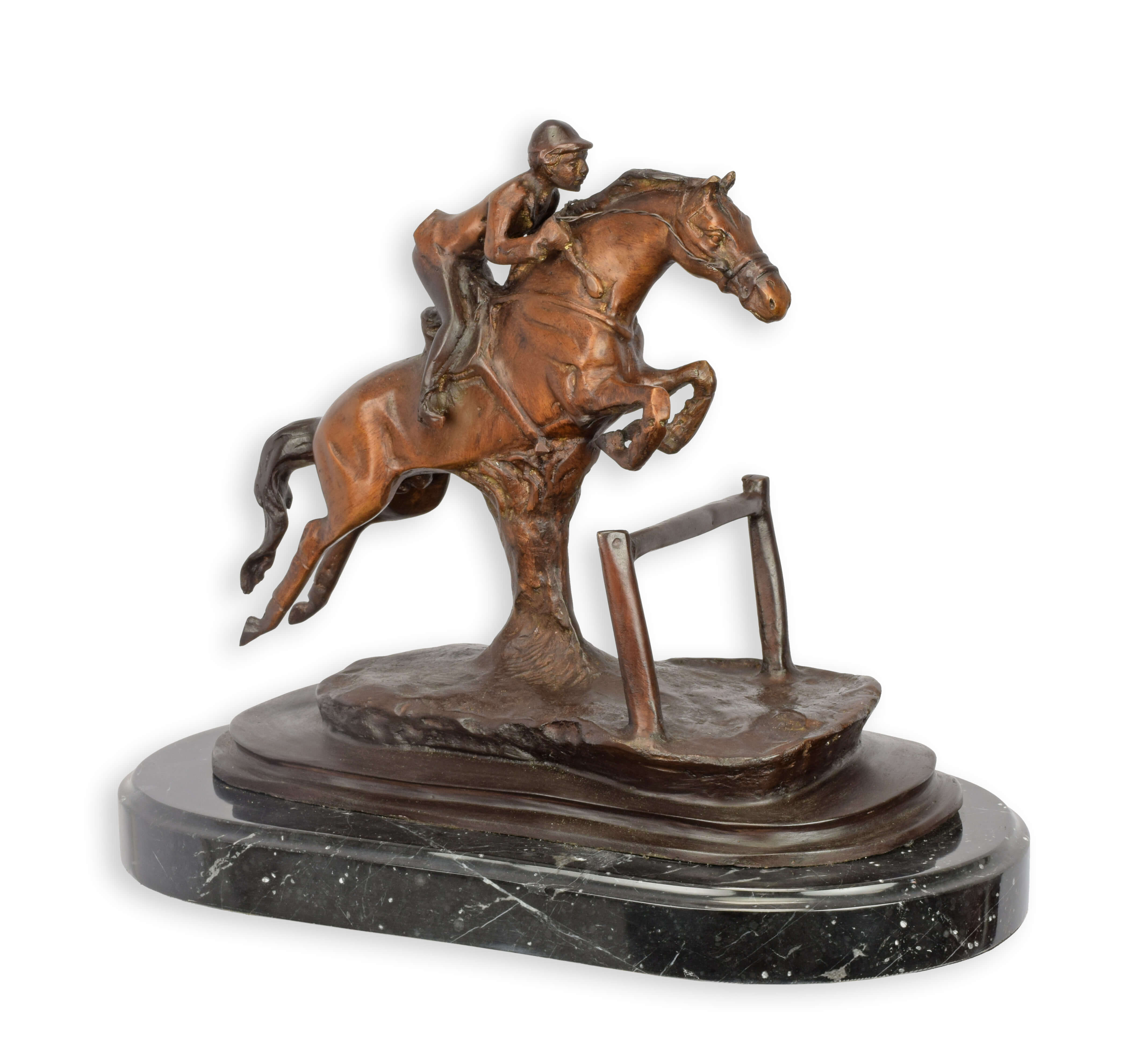 pferd, reitender, bronze, skulptur, staubbase