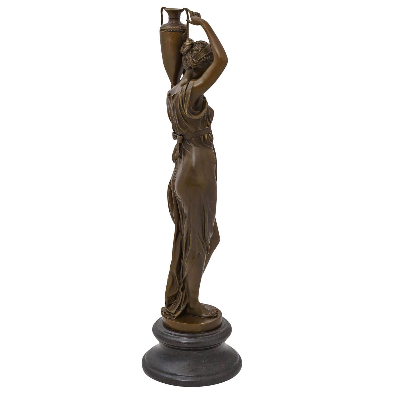 Bronzeskulptur Göttin Hebe Urne Amphore im Antik-Stil Bronze Figur Statue 75cm