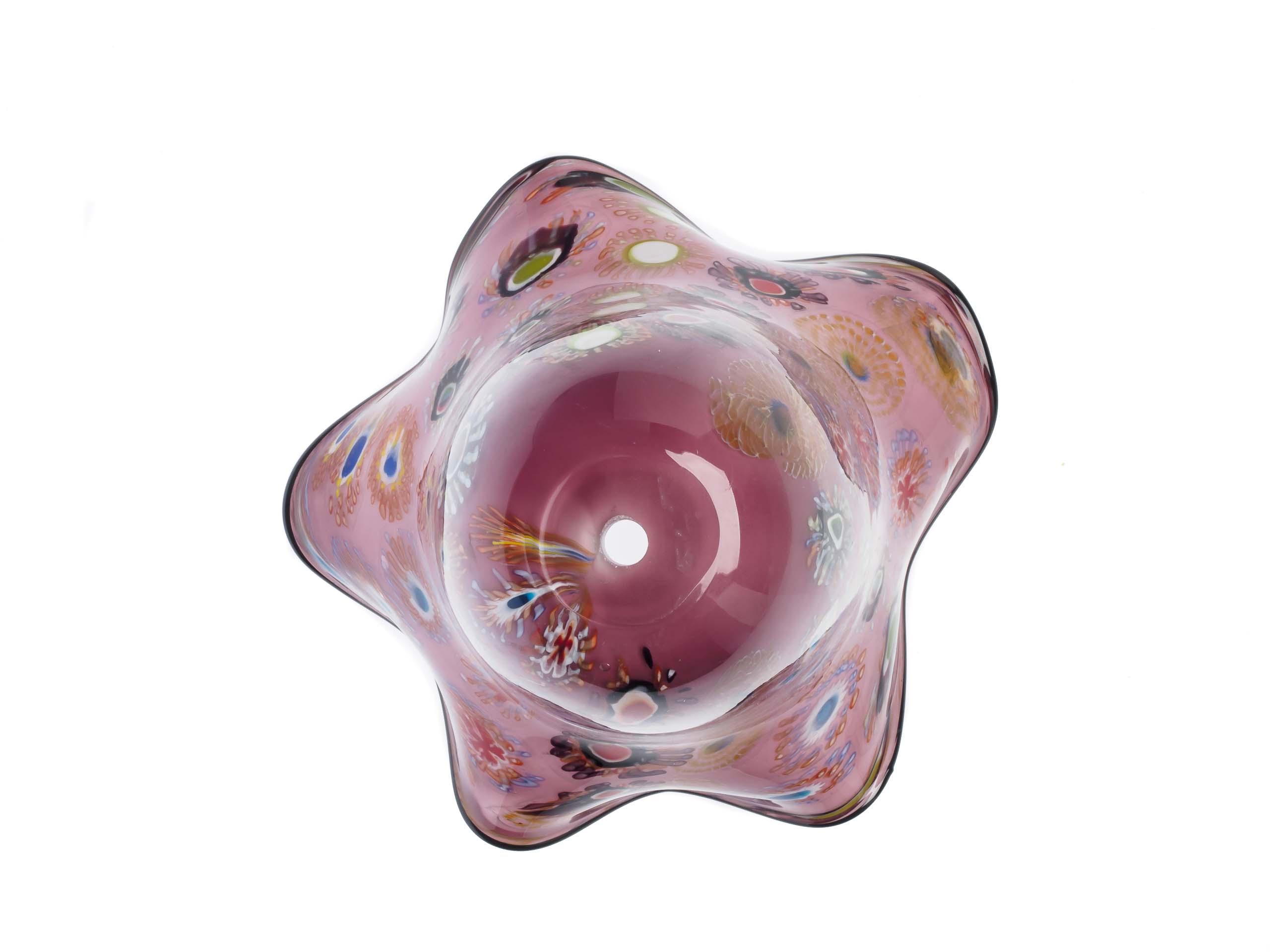 Lampenschirm Tischlampe Lampe Glas Glasschirm Murano Stil glass lampshade lila
