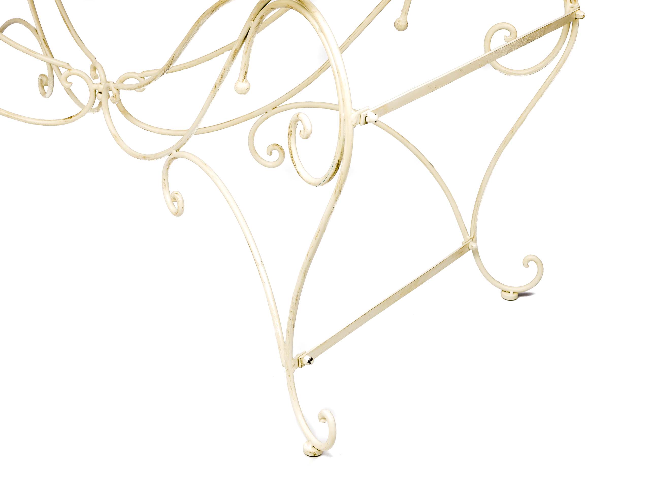 Tisch 30kg Gartentisch Esstisch Eisen Nostalgie antik Stil 160x80cm cremeweiss