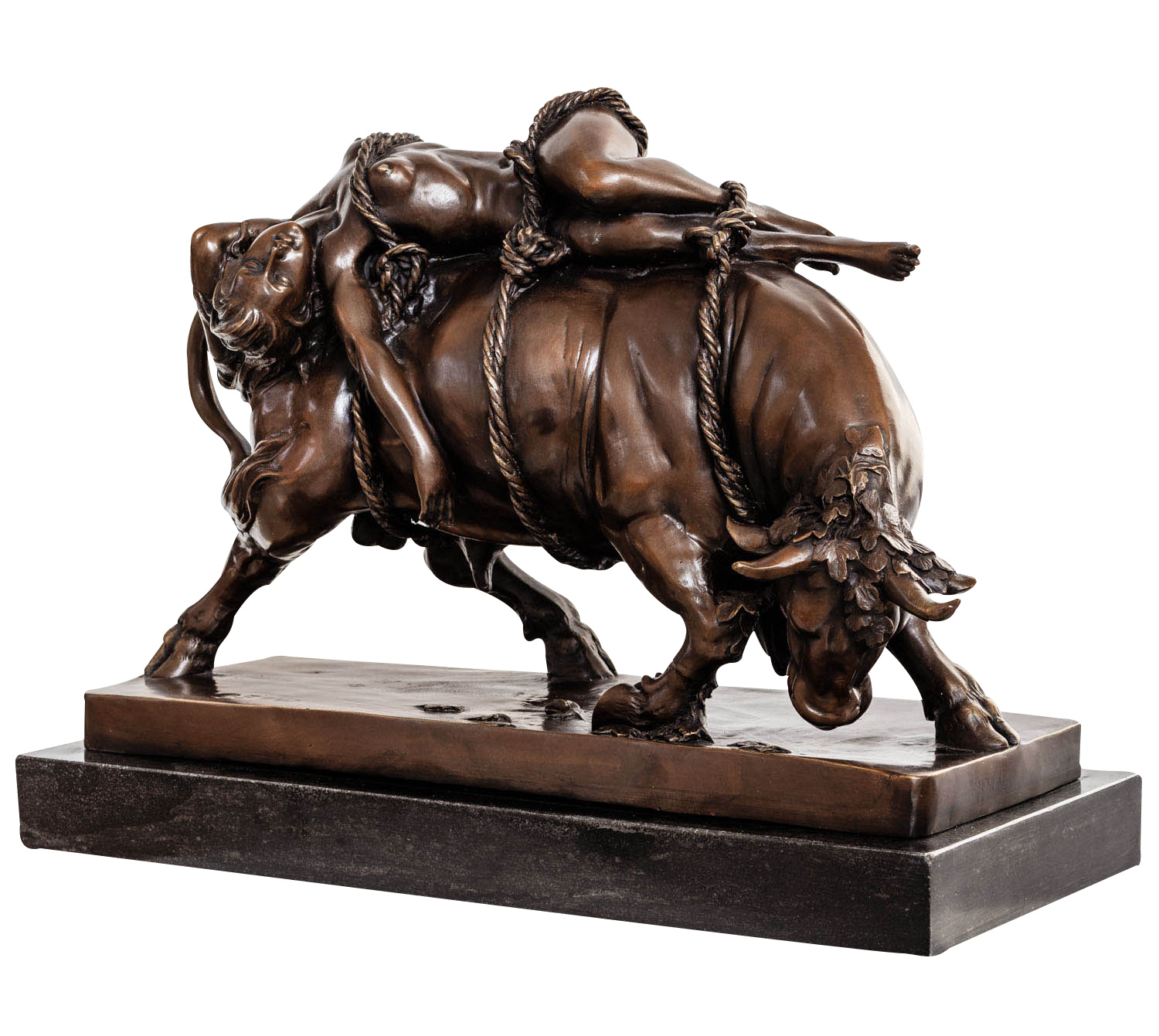 Bronzeskulptur Europa Stier nach Marcel Debut Stil Bronze Figur Skulptur Replik