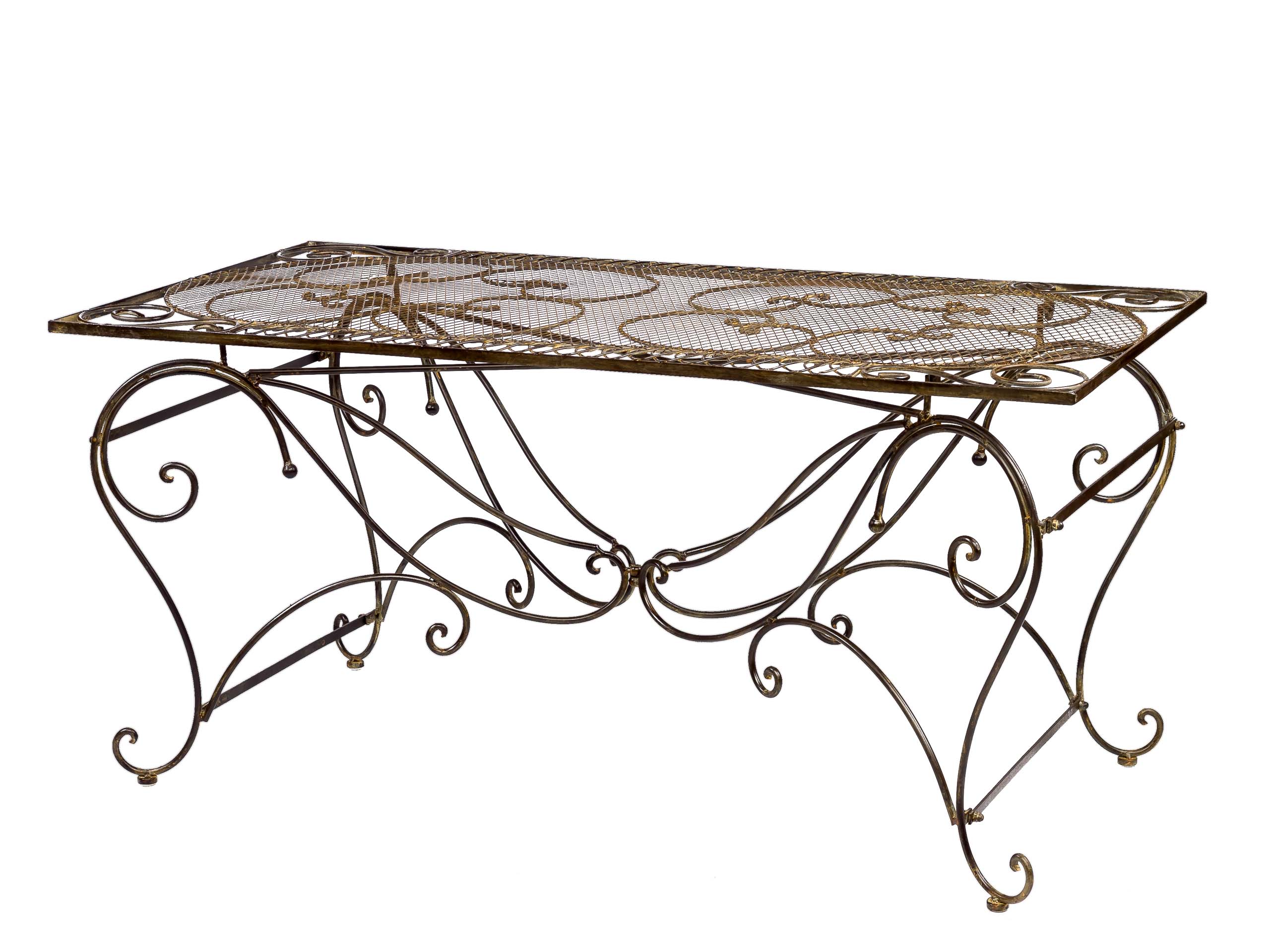 XXL Gartentisch + 4 Stühle Eisen Tisch Gartenmöbel antik Stil garden furniture