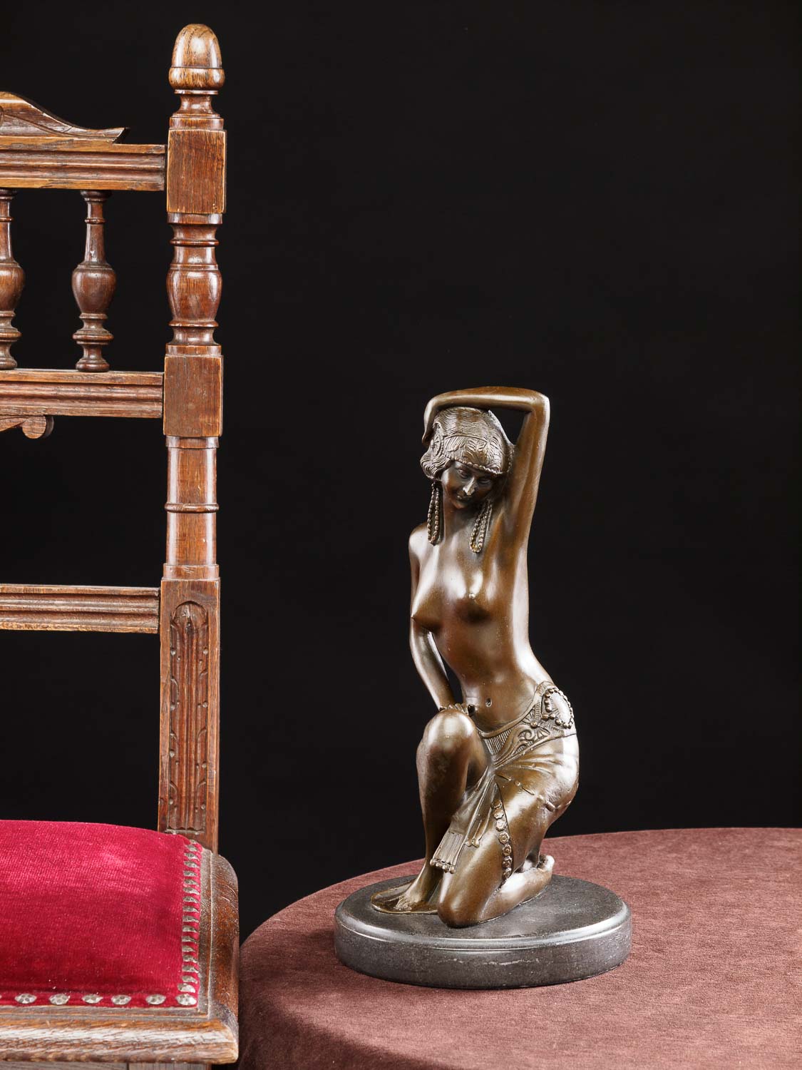 Bronzeskulptur Tänzerin Artdeco erotische Kunst 30cm Skulptur Bronze 