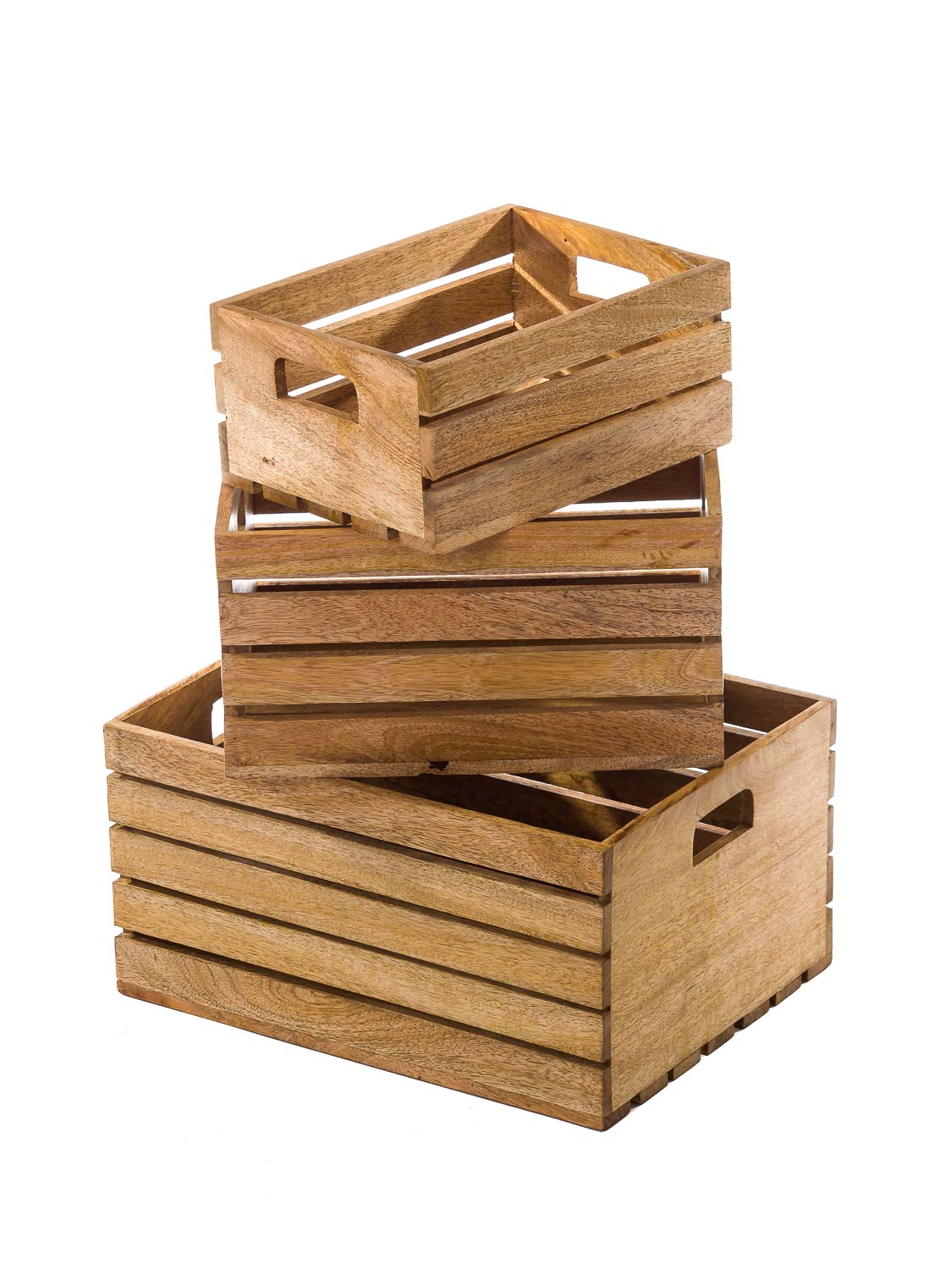 3x Holz Kiste Allzweckkiste Obstkiste Box Antik-Stil