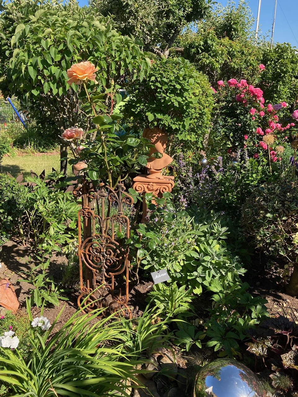 Gitter Zaun Balkon Geländer Eisen Rost Antik-Stil Rankhilfe Rankgitter Garten