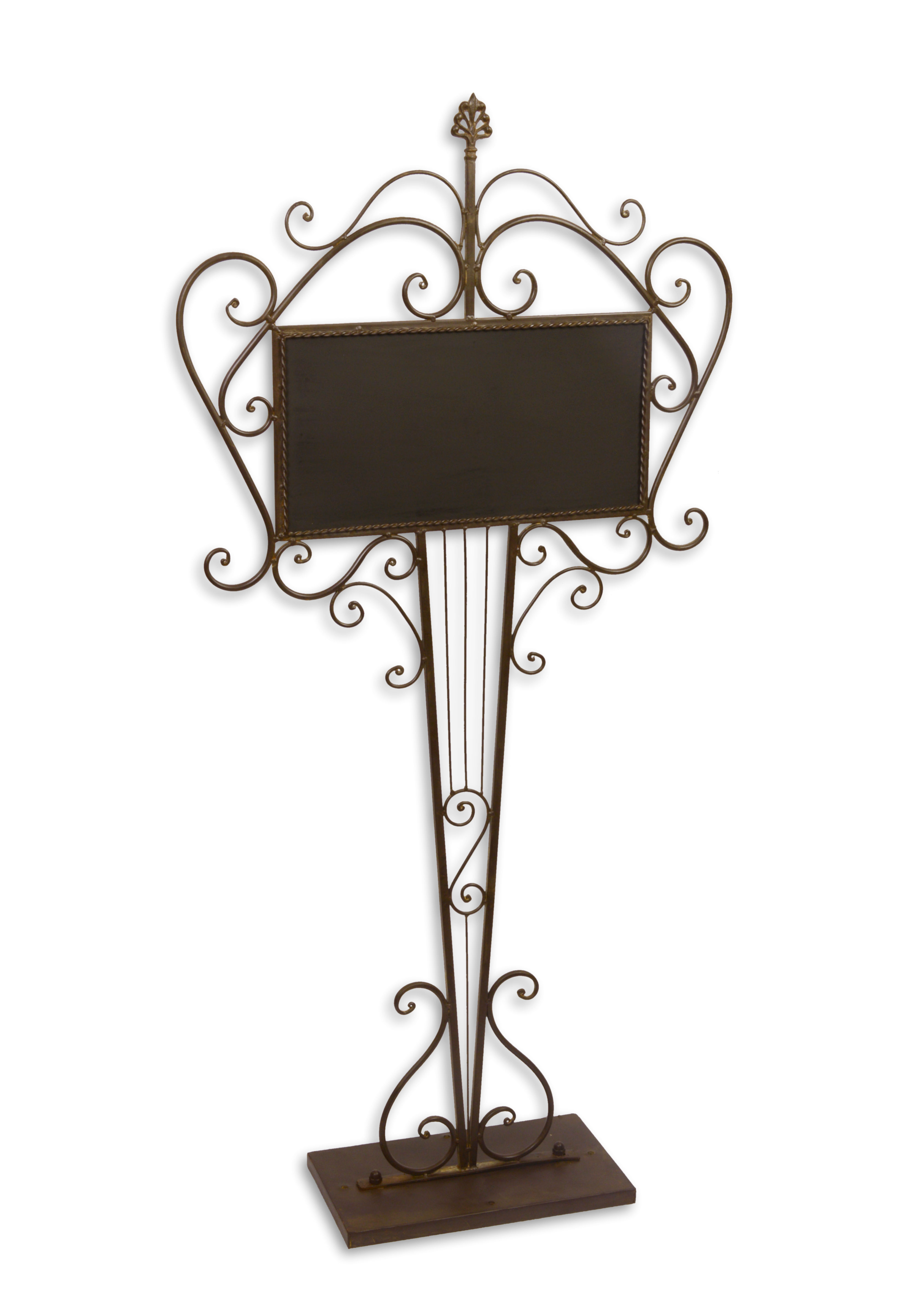 Een ijzeren schoolbord op standaard - bruin replica retro ontwerp decoratie