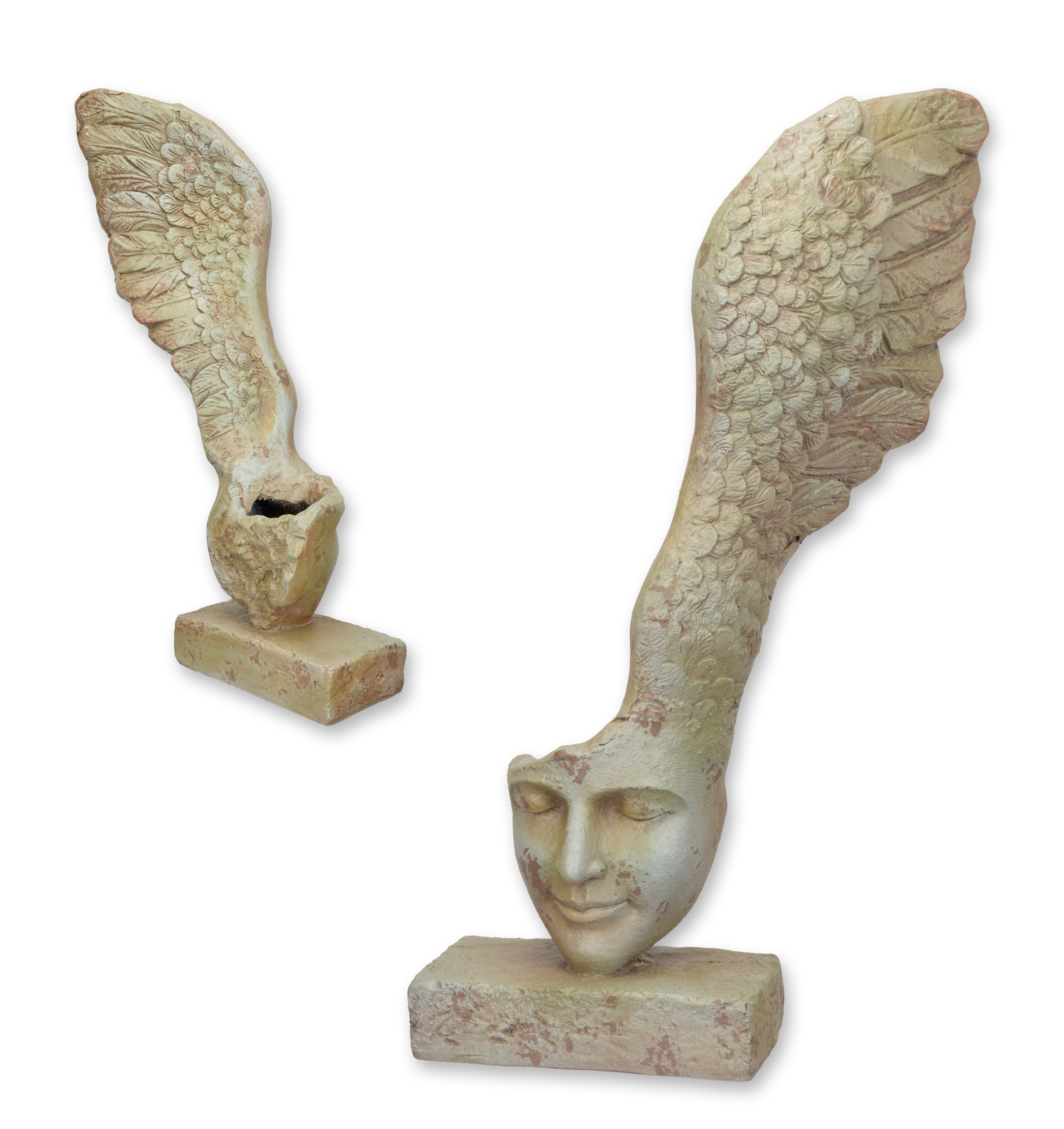 Plantenbak met vleugels mgo replica retro ontwerp decoratie