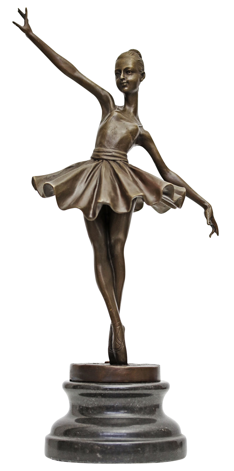 Bronzeskulptur Tänzerin Ballerina nach Degas Ballet Bronze Figur Replika b