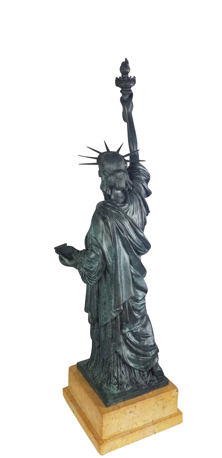 Bronzeskulptur Bronze Figur USA Freiheitsstatue New York Statue Antik-Stil 62cm