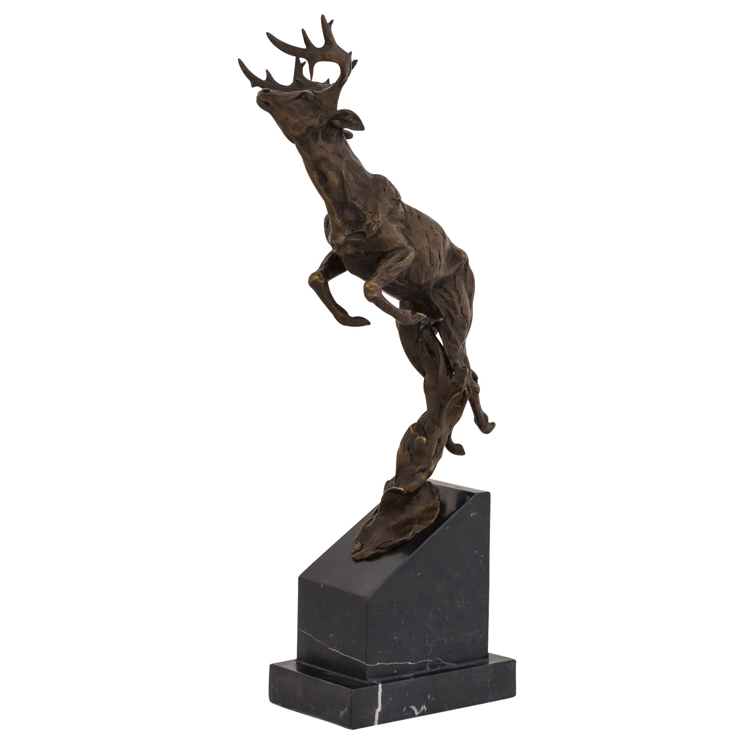 Bronzeskulptur Bronze Hirsch Reh Figur Bronzefigur Statue Skulptur Antik-Stil