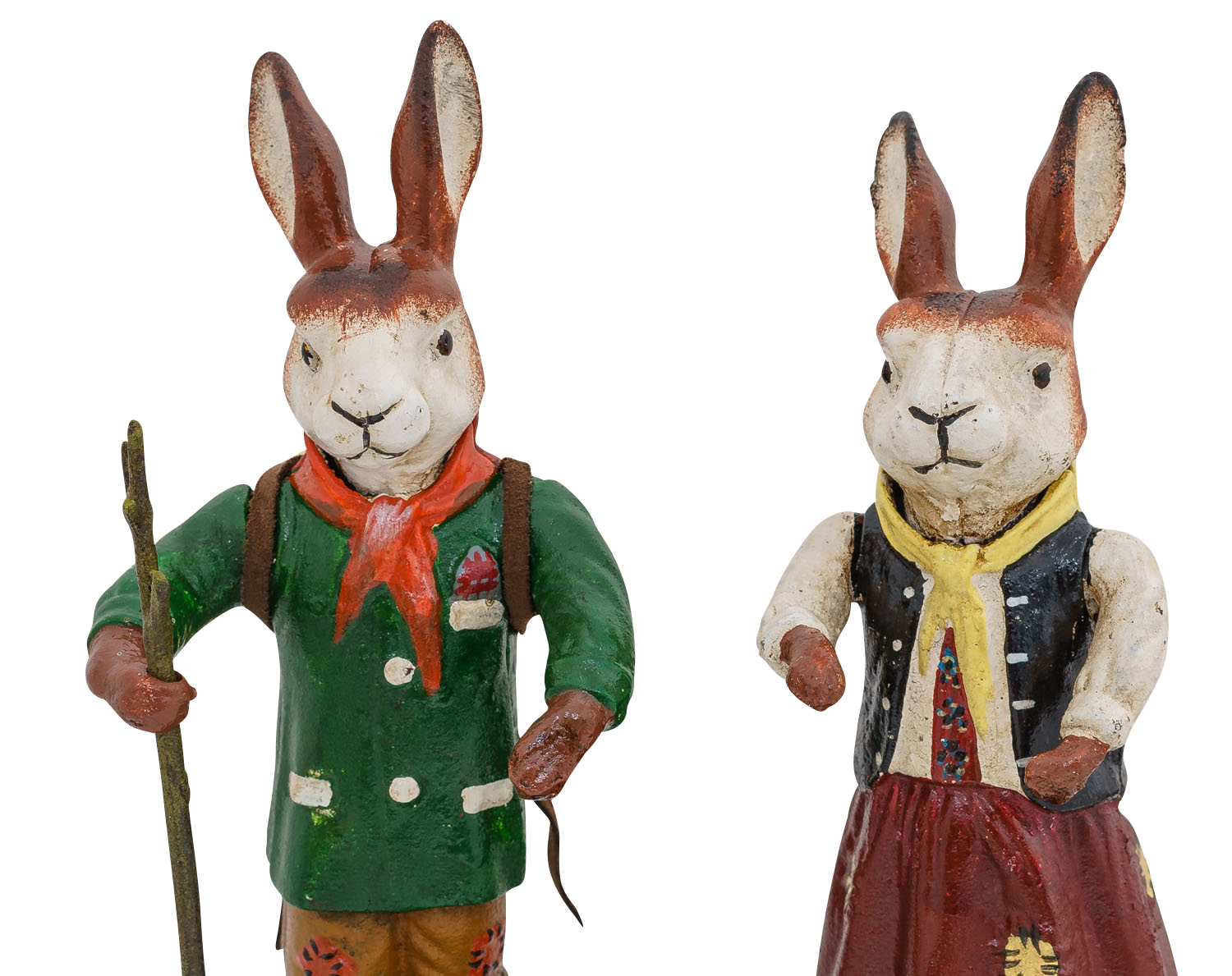 Hasenpaar Hasen Osterhase Hase Eisen 23cm Antik-Stil