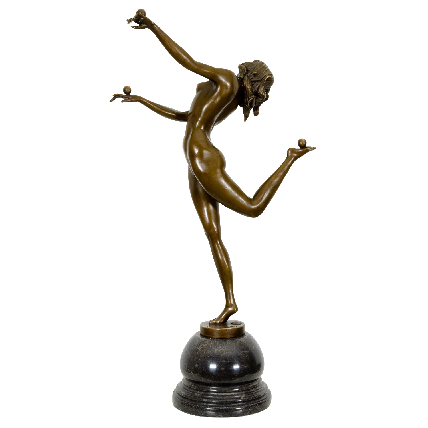 Bronzeskulptur Frau Trickstress im Antik-Stil Bronze Figur Statue 54cm