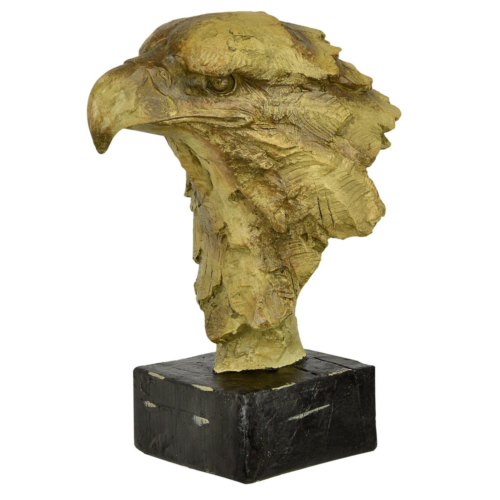 Sculptuur arend buste figuur standbeeld kunststeen tuin 29cm antieke stijl 
