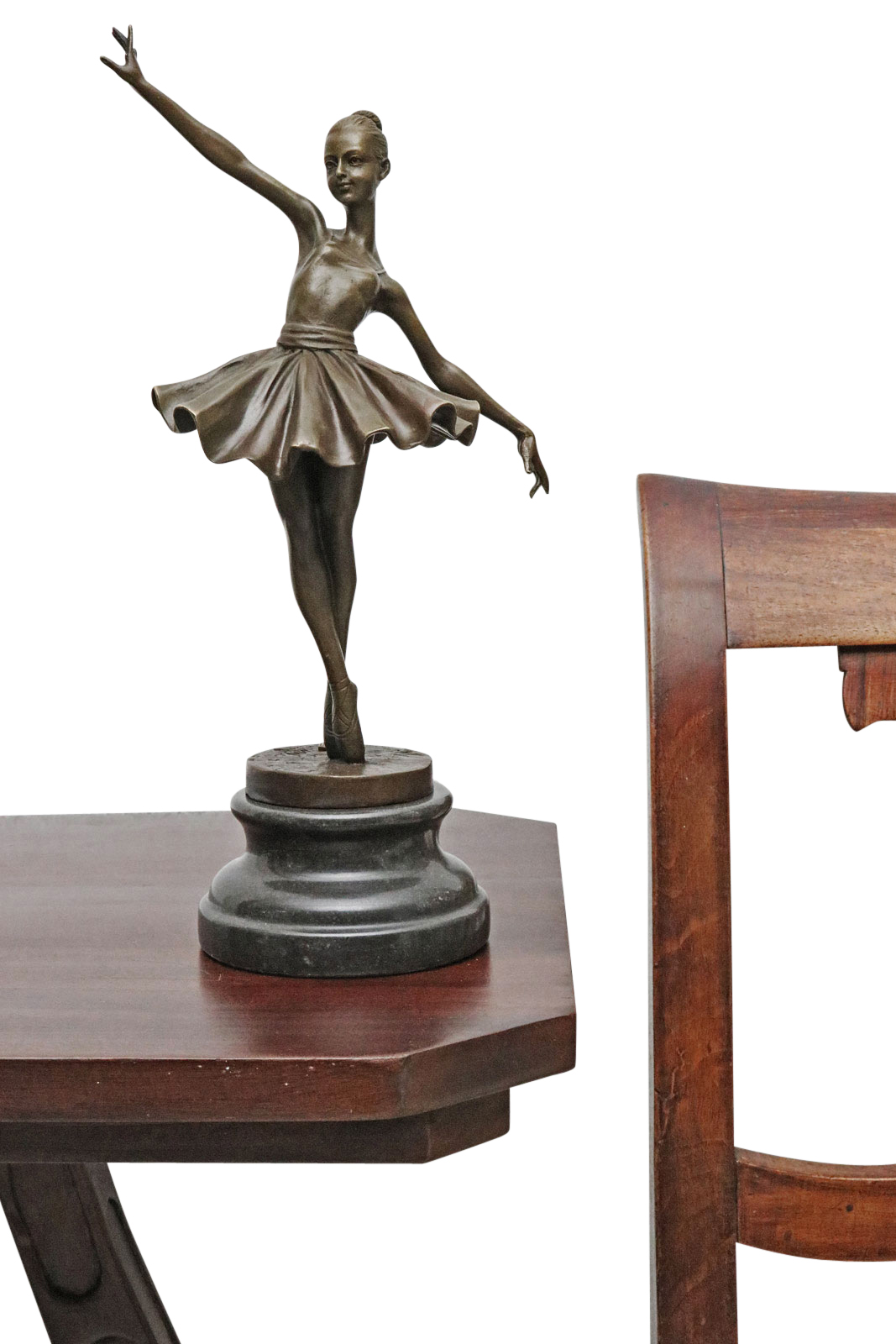 Bronzeskulptur Tänzerin Ballerina nach Degas Ballet Bronze Figur Replika b