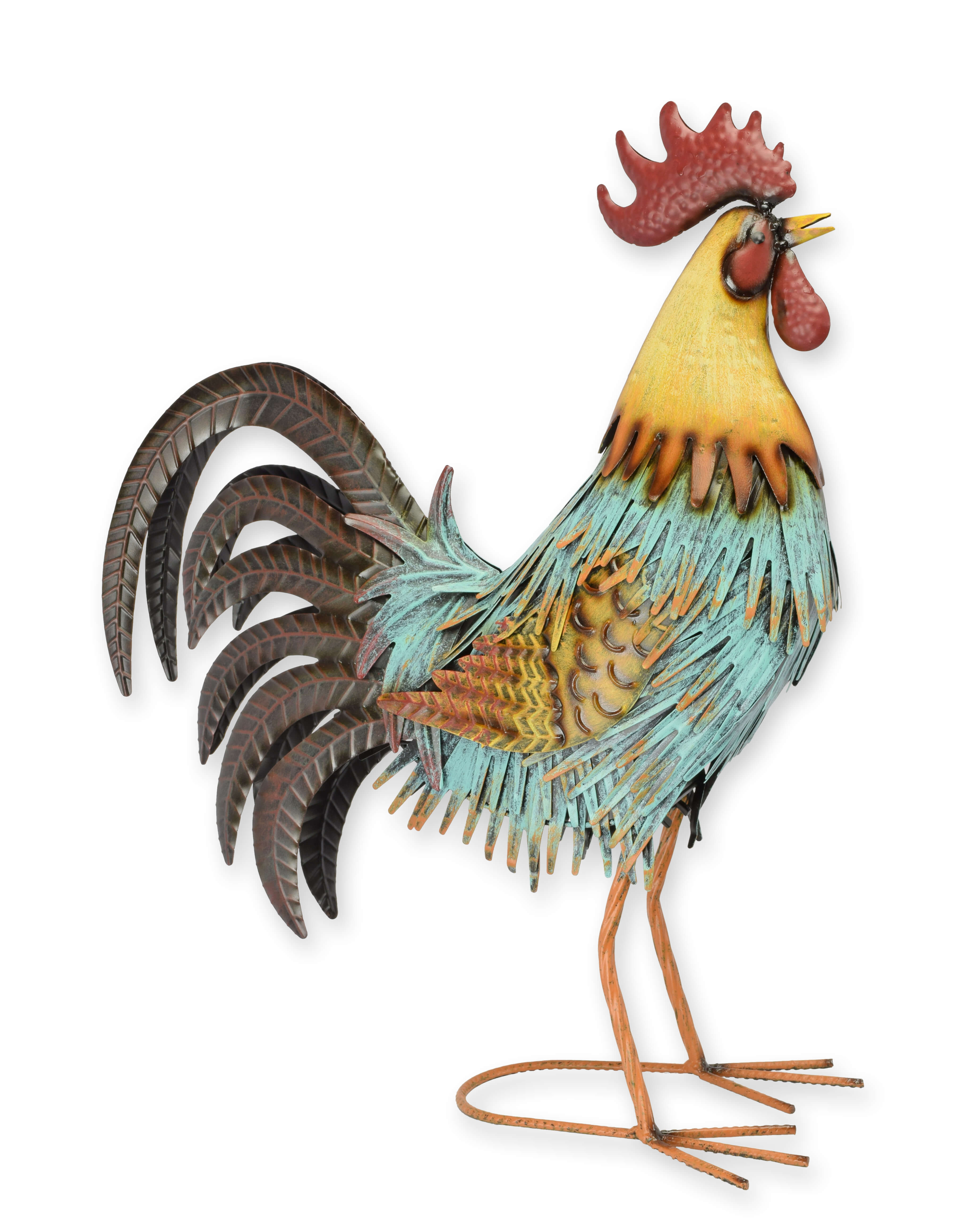 Huhn, Metallfigur, Kunsthandwerk, Vintage-Stil, Gartenfigur