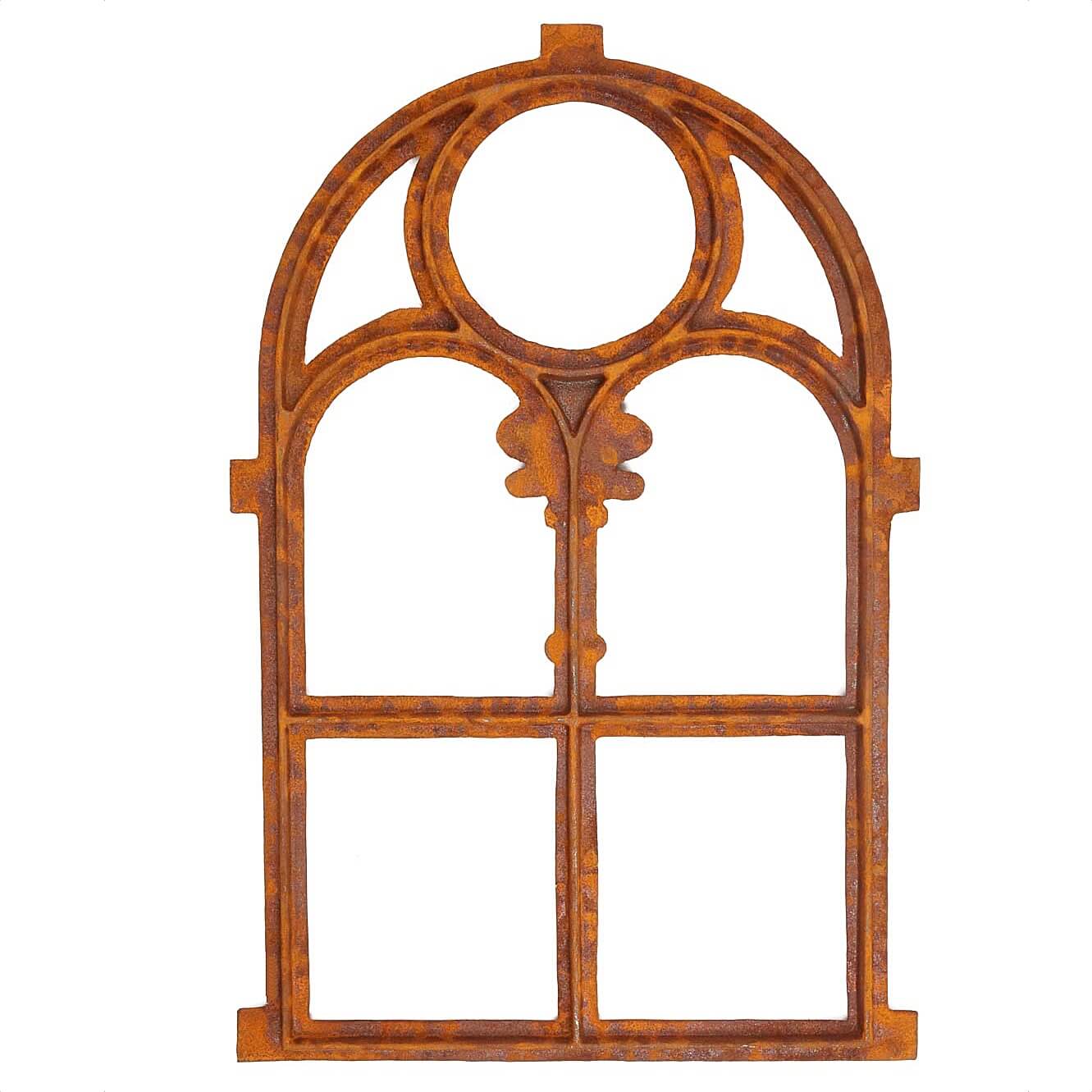 Nostalgie Stallfenster 46x76cm Fenster Gusseisen Rahmen rostig antik Stil Eisen