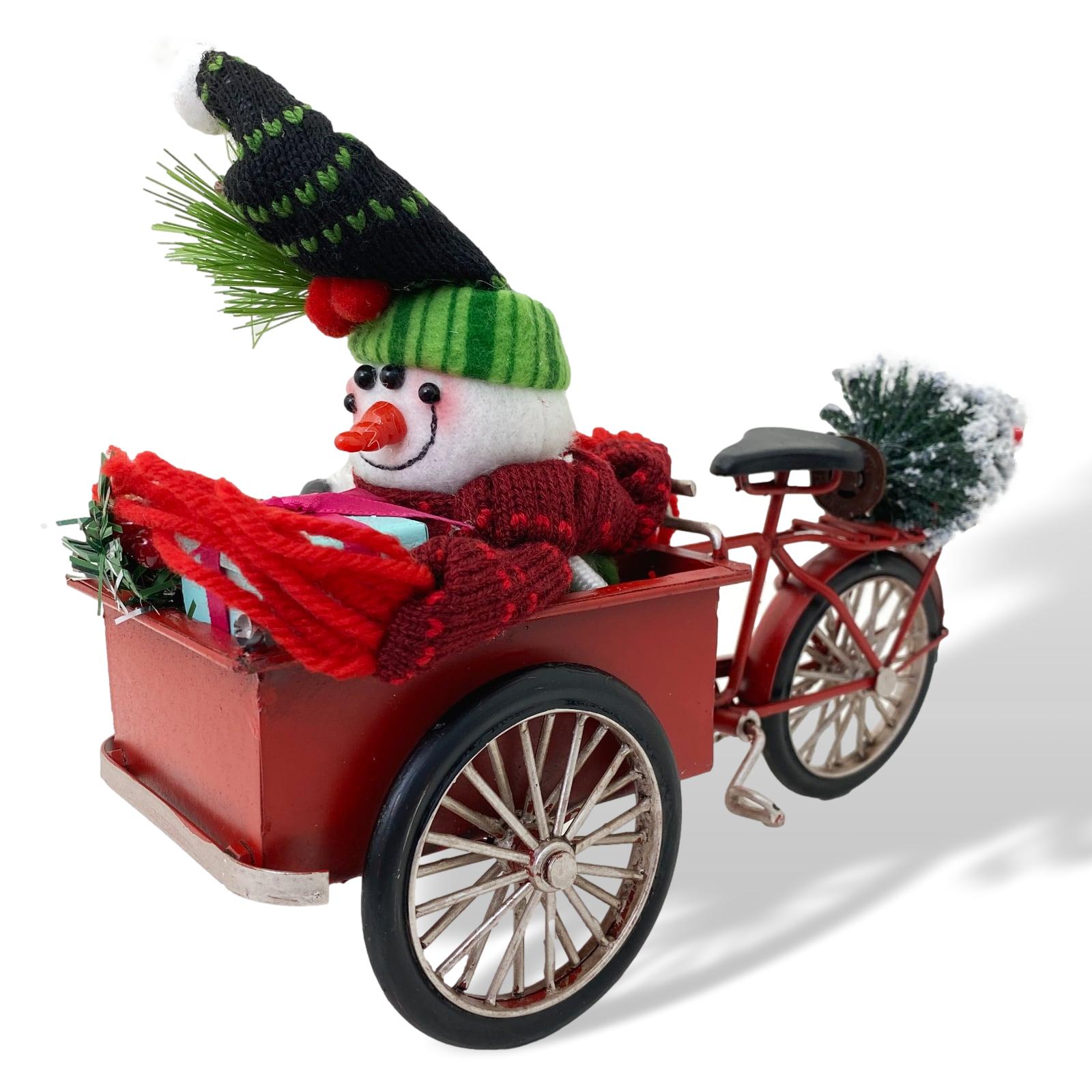 Bakfiets Fiets Kerstdecoratie Metaal Nostalgie 30cm Antiek Stijl