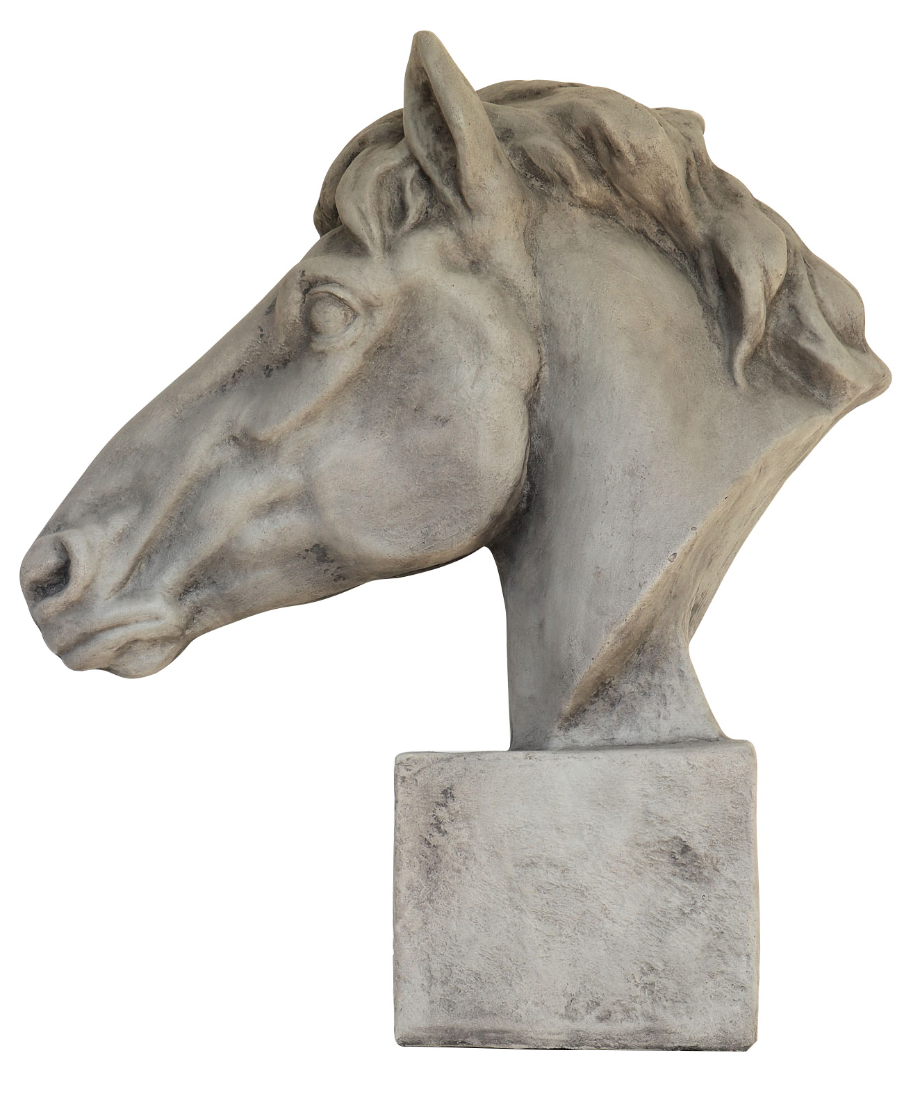XL paard hoofd paard sculptuur figuur standbeeld tuin antieke stijl 64cm