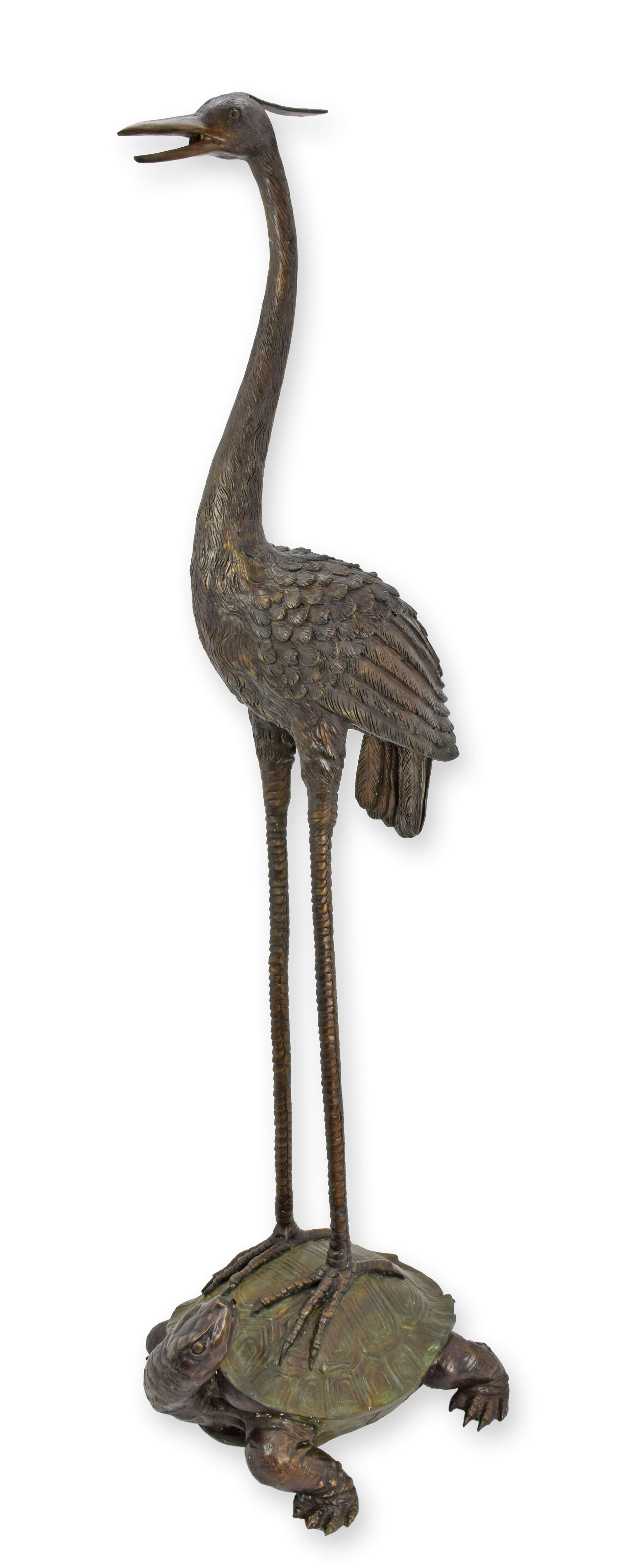 Vogel, Kranich, Vogel, Wasservögel, Schildkröte, Bronze