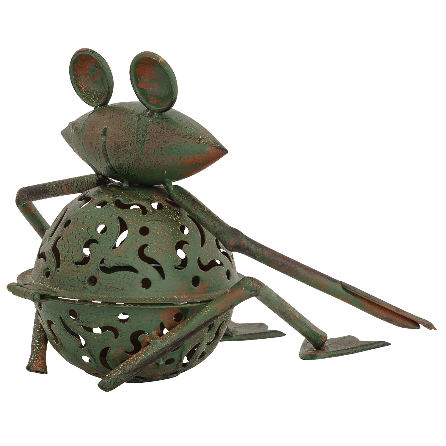 Windlicht Frosch 23cm Teelichthalter Garten garden tealight holder froog