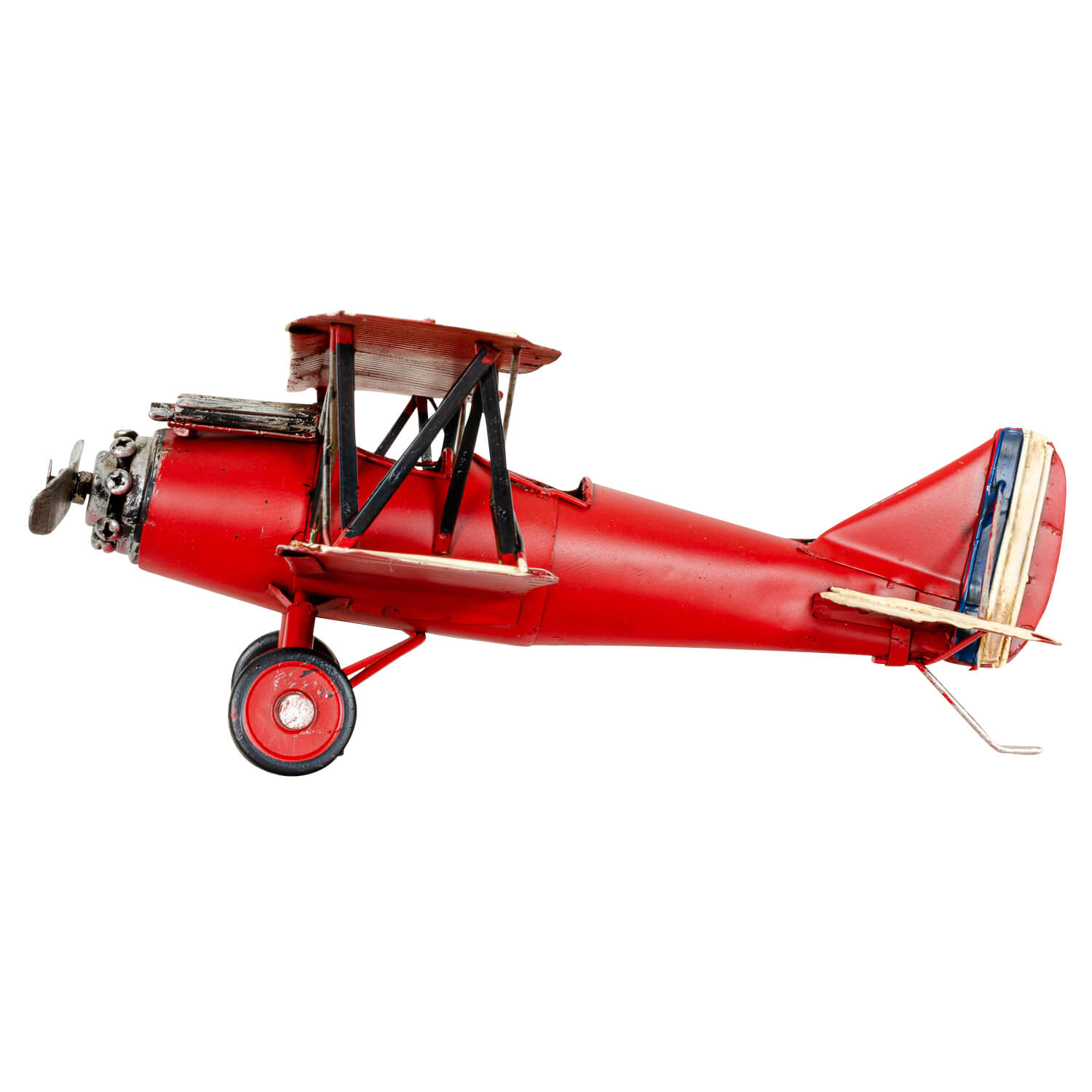 Modellflugzeug japanisches Flugzeug Doppeldecker Modell Metall Antik-Stil - 33cm