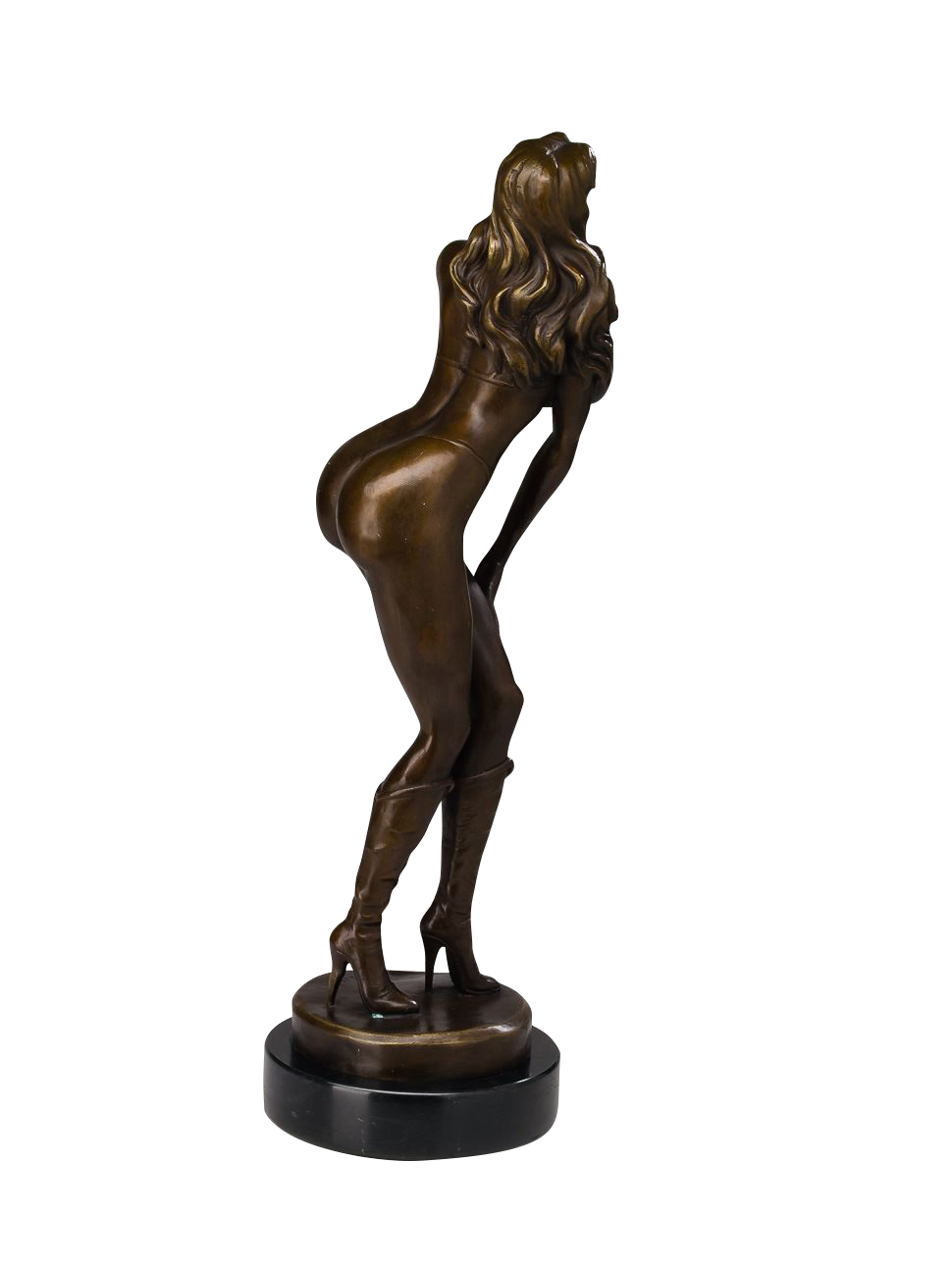 Bronze erotische Dame 56cm Akt Kunst Erotik Frau Bronzefigur Bronzeskulptur