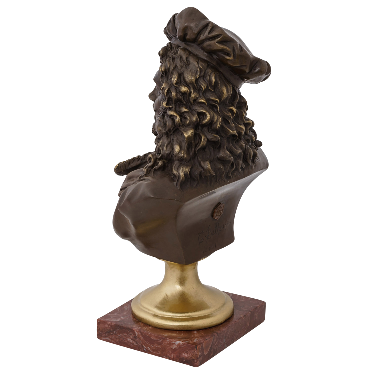 Bronzefigur Rembrandt Harmenszoon van Rijn Künstler Barock Büste Skulptur Bronze