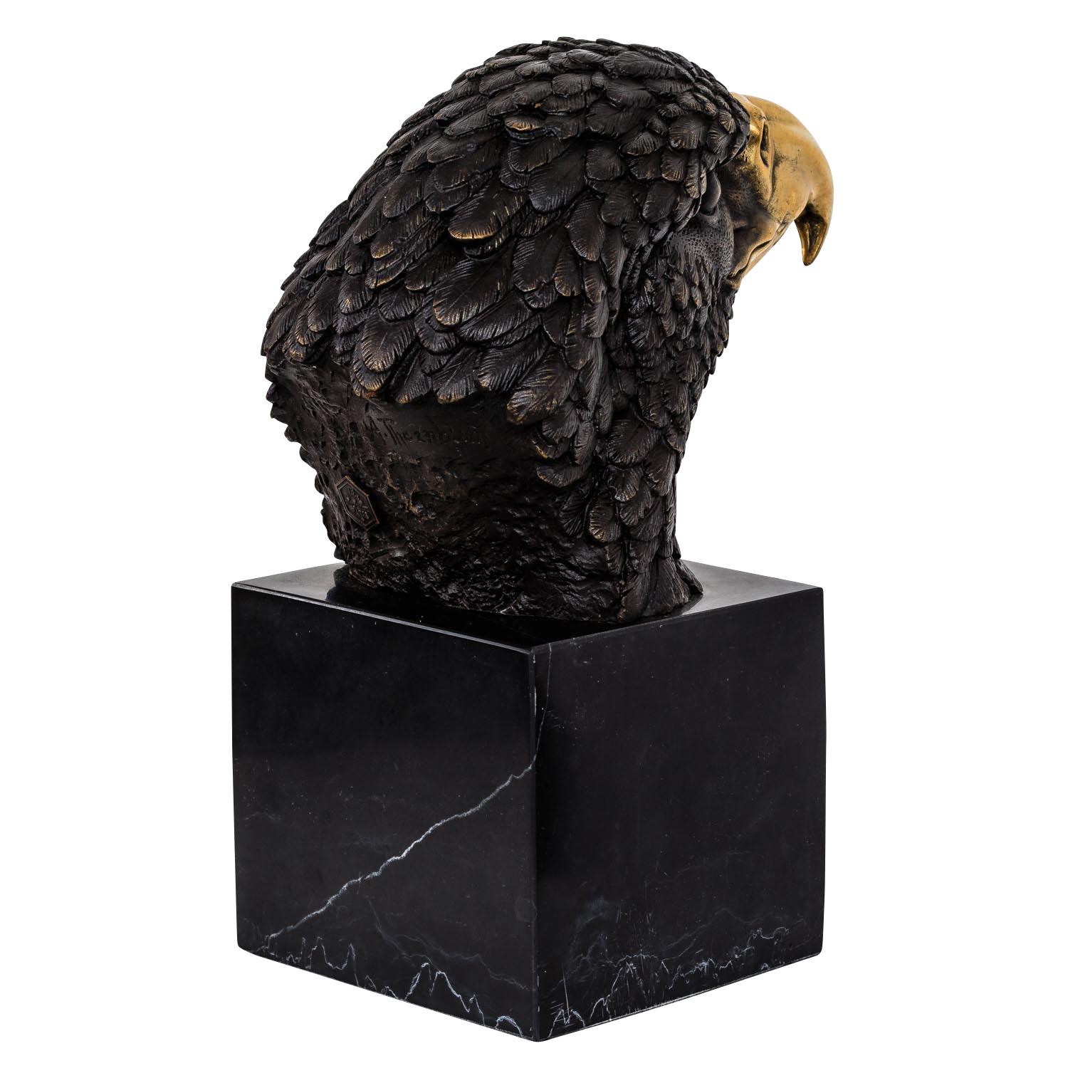 Bronzeskulptur Adler Büste Bronze Figur Statue im Antik-Stil 23cm