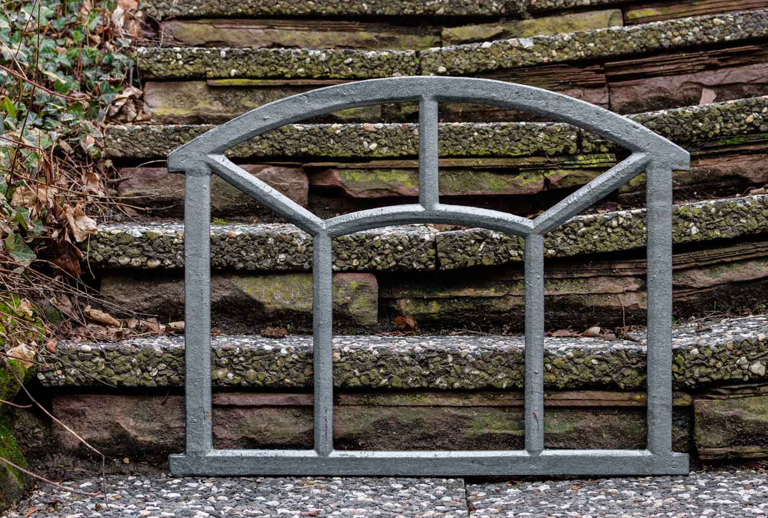 Fenster grau Stallfenster Eisenfenster Scheunenfenster Eisen 58cm Antik-Stil (m)