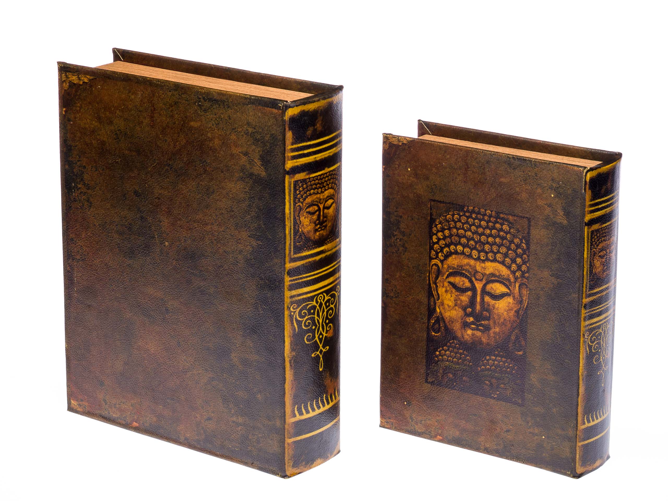 2x Schatulle Buddha Buchattrappe Buch Box Etui Aufbewahrung Schmucketui book box