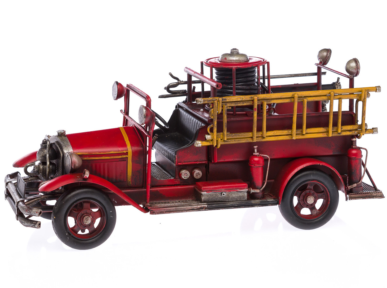 Feuerwehrauto Modellfahrzeug Feuerwehr im nostalgischem Stil 35cm Auto Blech