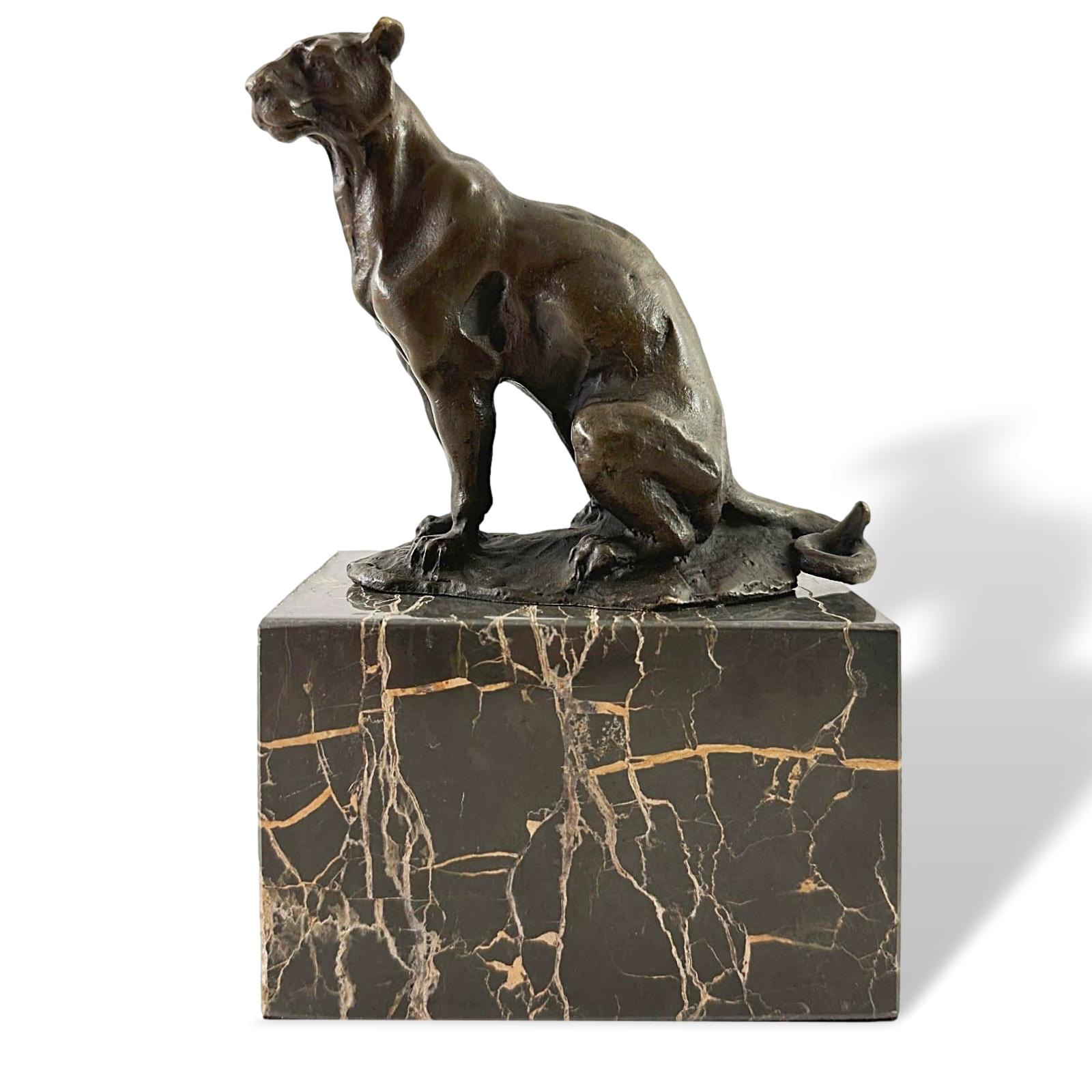 Bronzen figuur Puma Panther Leopard replica kopie naar Carvin sculptuur