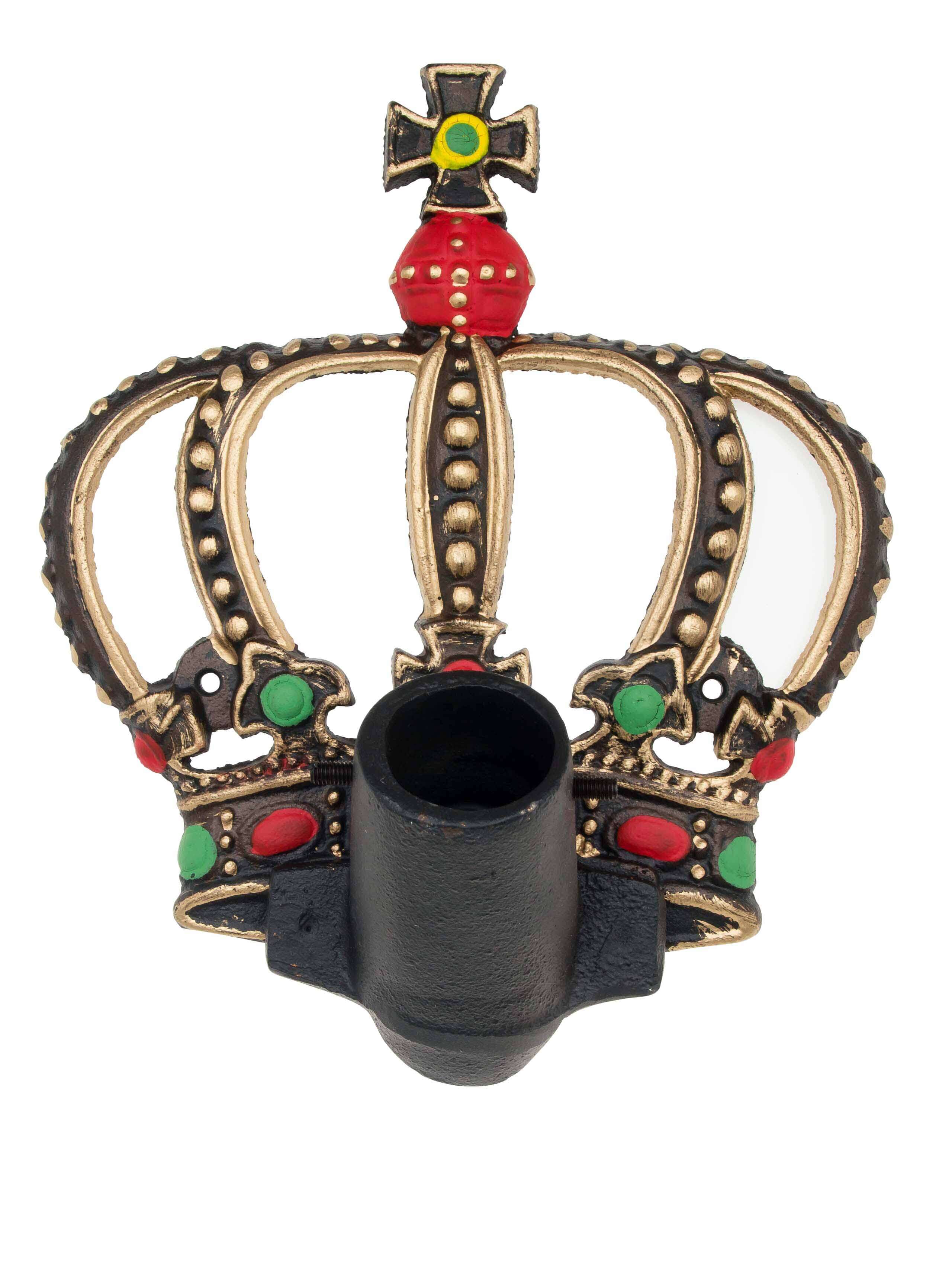 Flaggenhalter Fahnenhalter Krone König Fahnenmasthalter Fahne