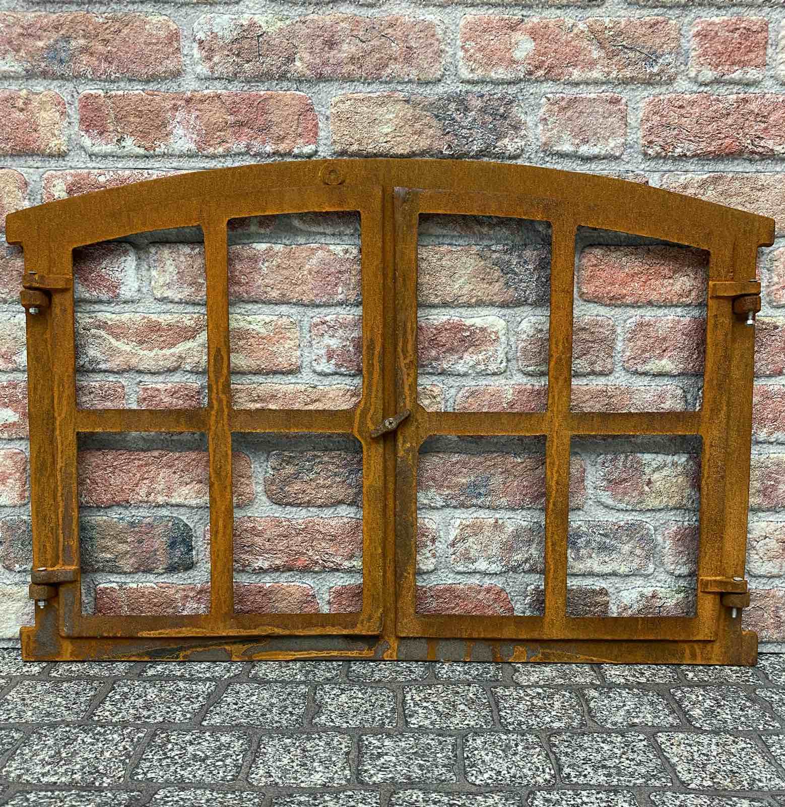 Stallfenster Fenster zum Öffnen Scheunenfenster Eisen Rost 74cm Antik-Stil