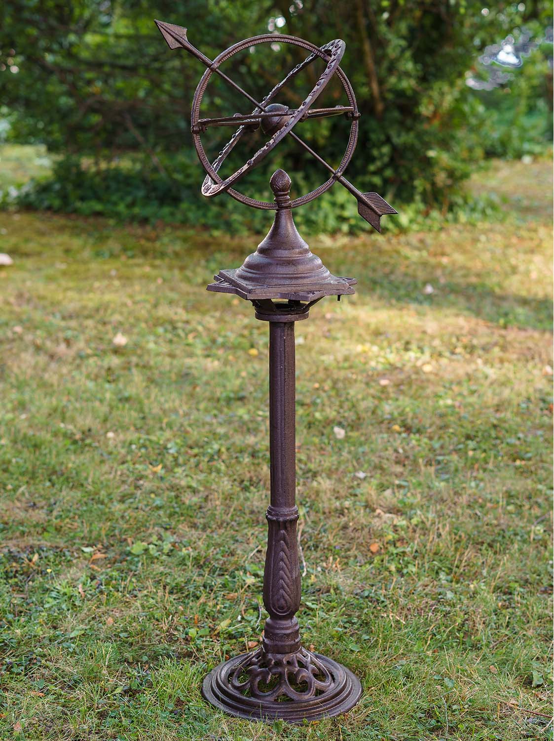 Sonnenuhr Eisen Sonne Garten Dekoration Nostalgie 112cm Antik-Stil