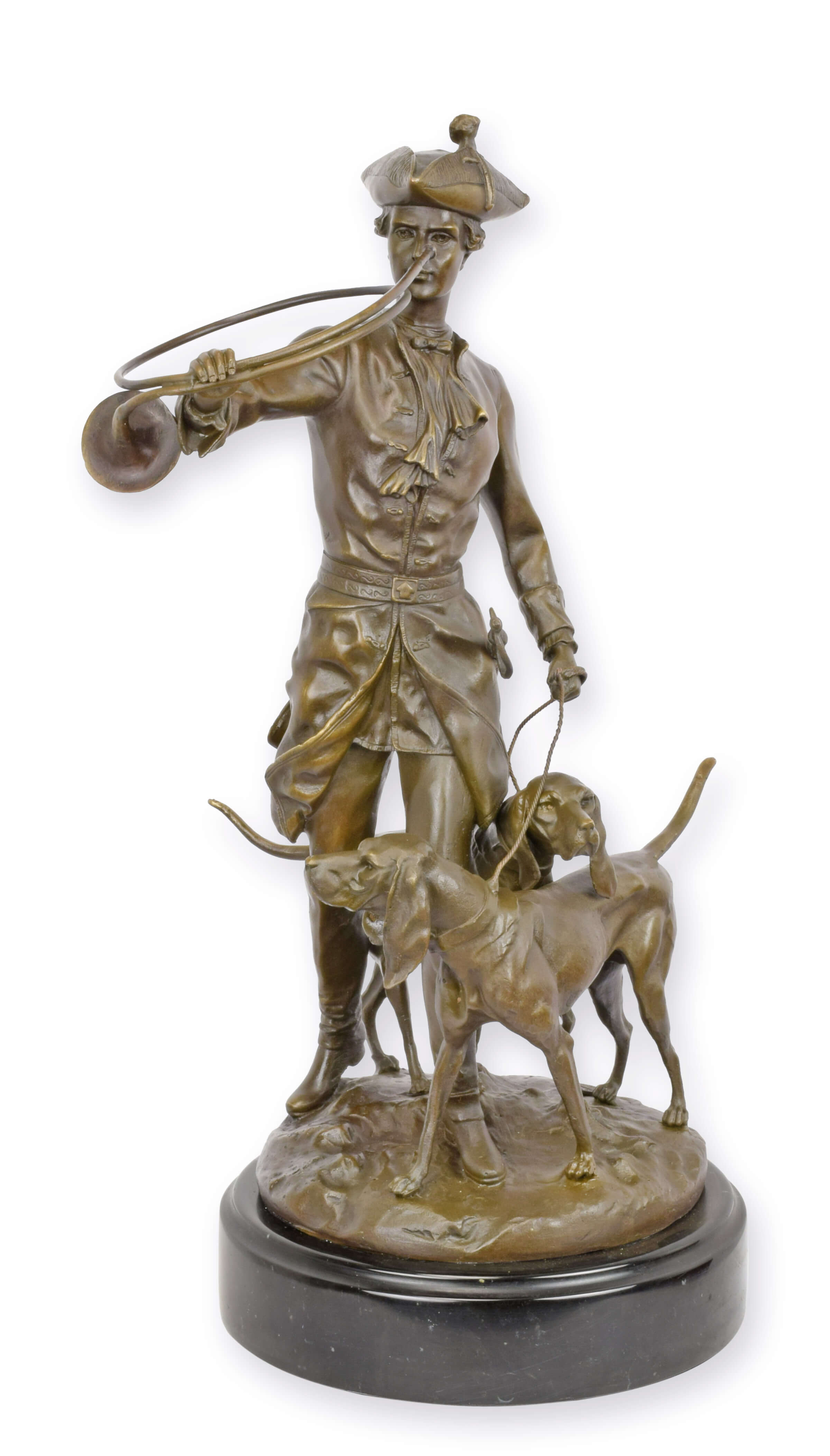 Bronze, Figur, Person, Hund, Haustier