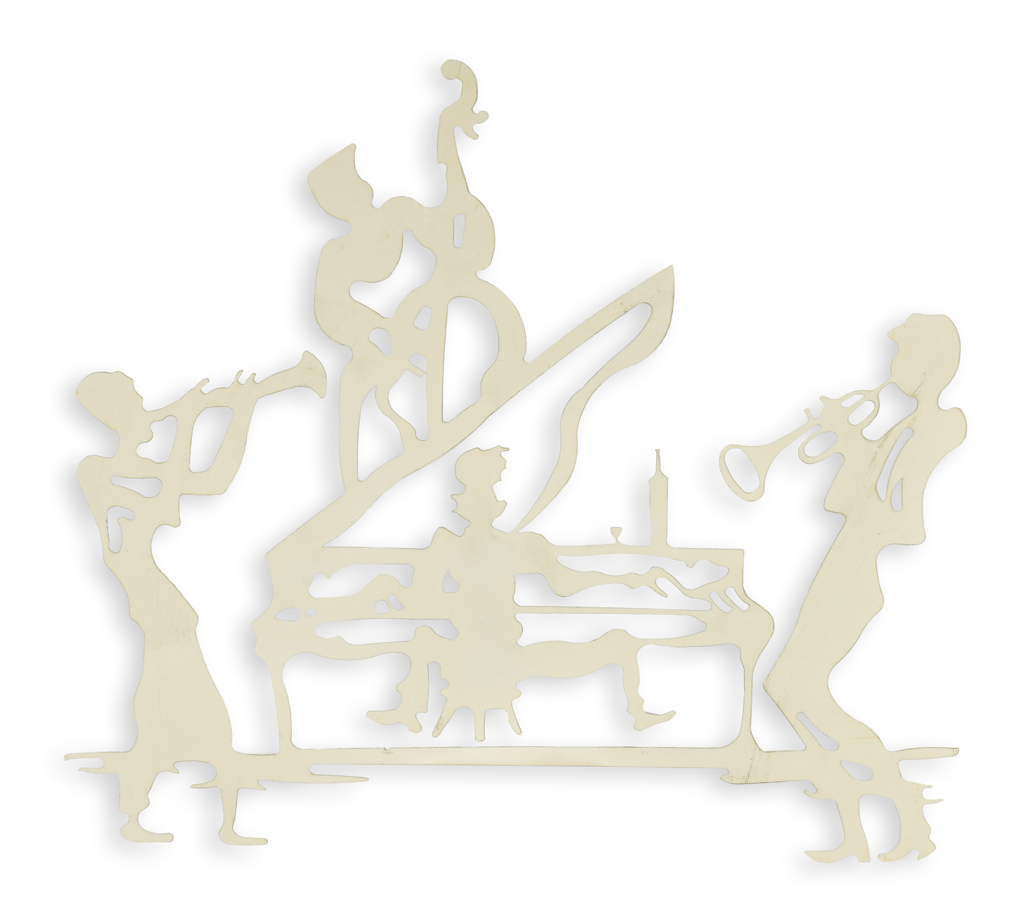 Muzikanten wanddecoratie replica retro ontwerp decoratie