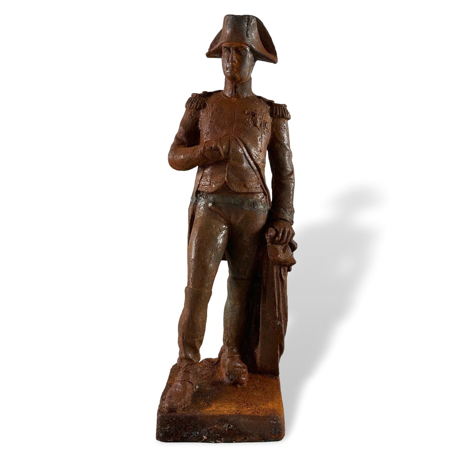 Skulptur Napoleon Garten Figur Statue Eisen Rost Dekoration 57cm Antik-Stil