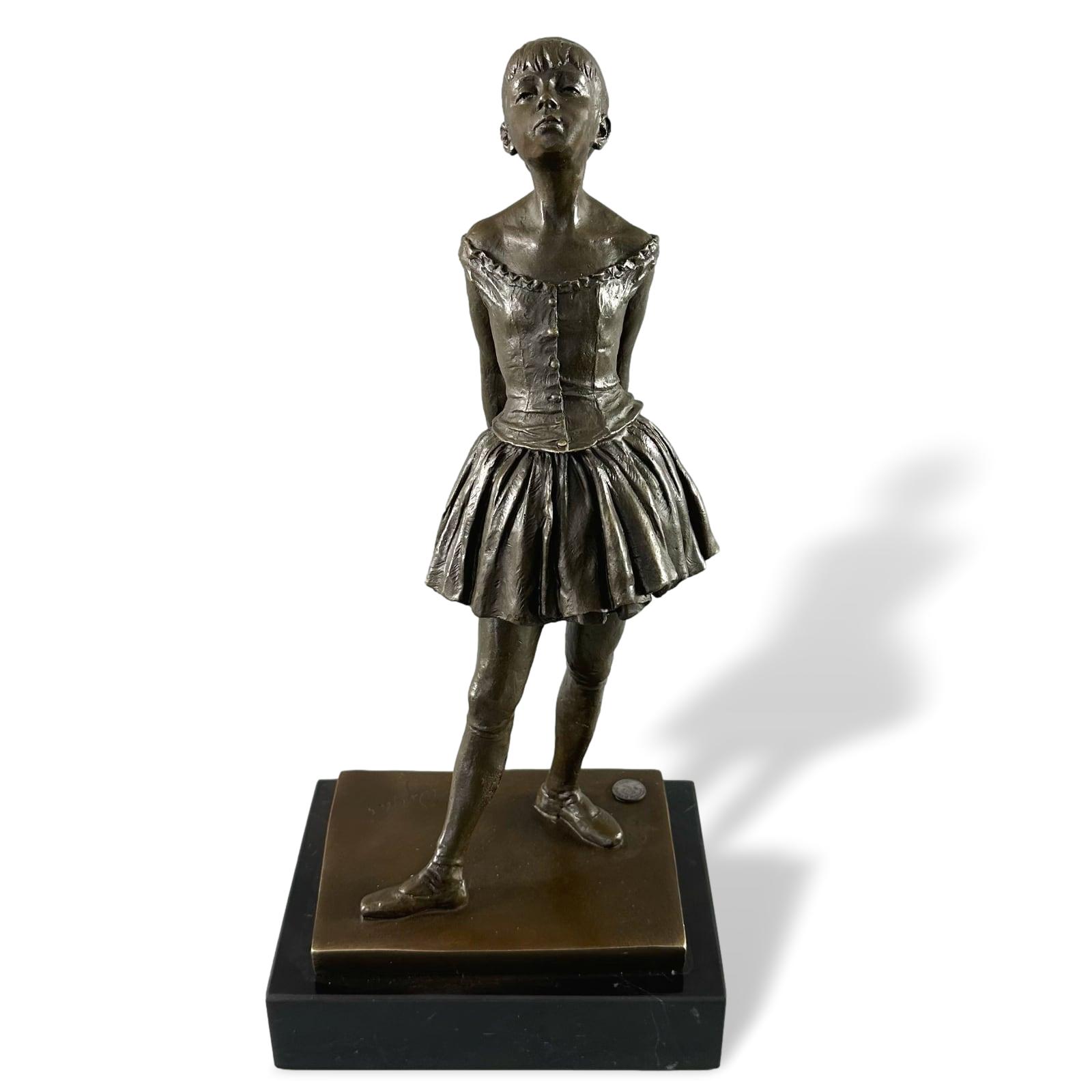 Bronzen sculptuur kopie naar Degas danseres ballerina ballet replica sculptuur