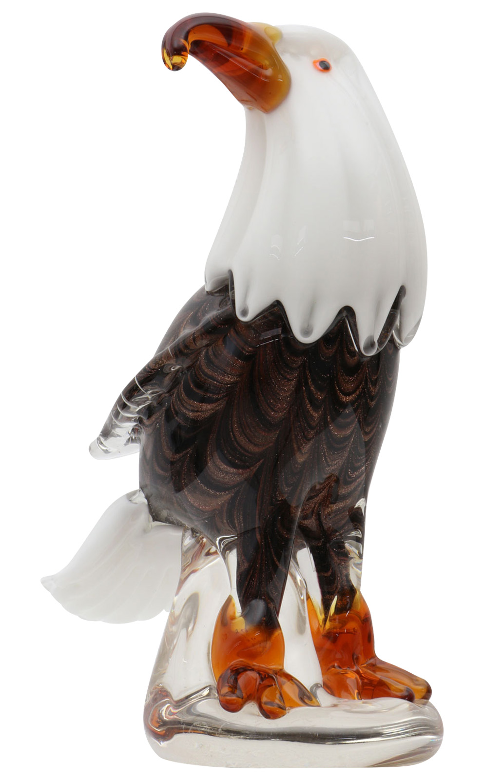 Glasfigur Figur Adler Vogel Glas im Murano Antik Stil 27cm