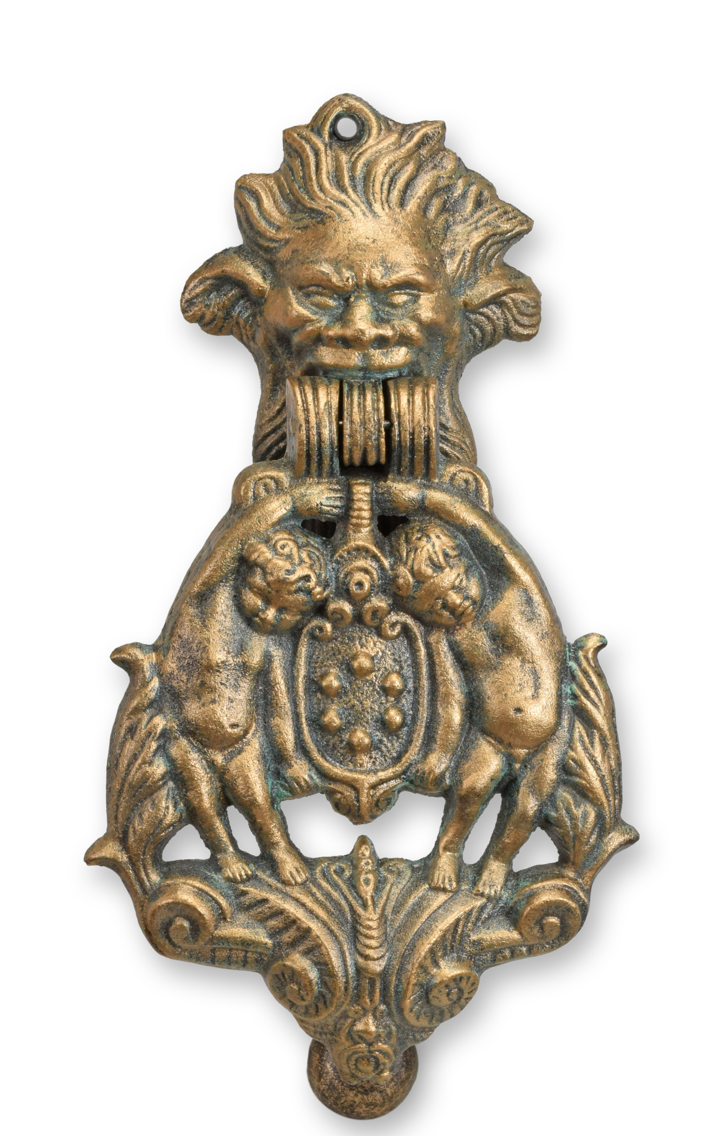 Bronze, Abzeichen, Gesicht, Löwe, Griff