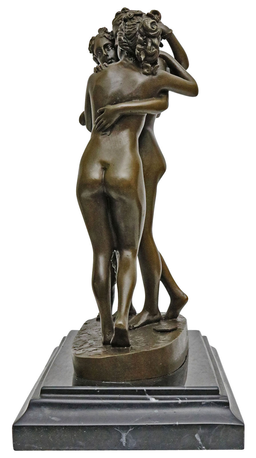 Bronzeskulptur drei Grazien nach Canova erotische Kunst Antik-Stil Bronze Figur